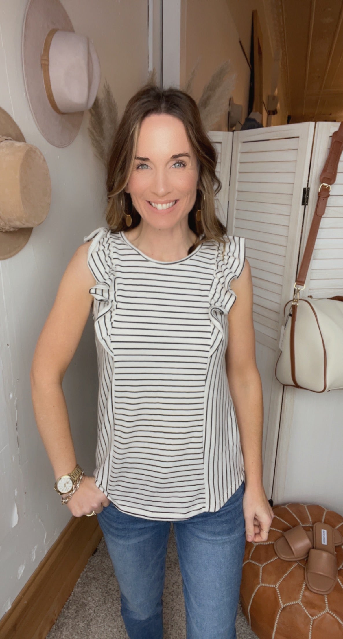 Shelly’s Striped Ruffle Tank、mySite、garagedoors4me