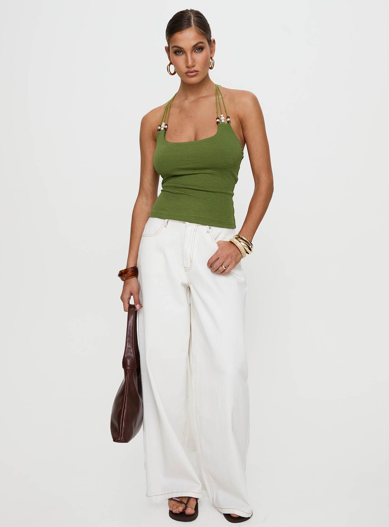 Roller Coaster Bead Detail Top Green、mySite、solidvoid