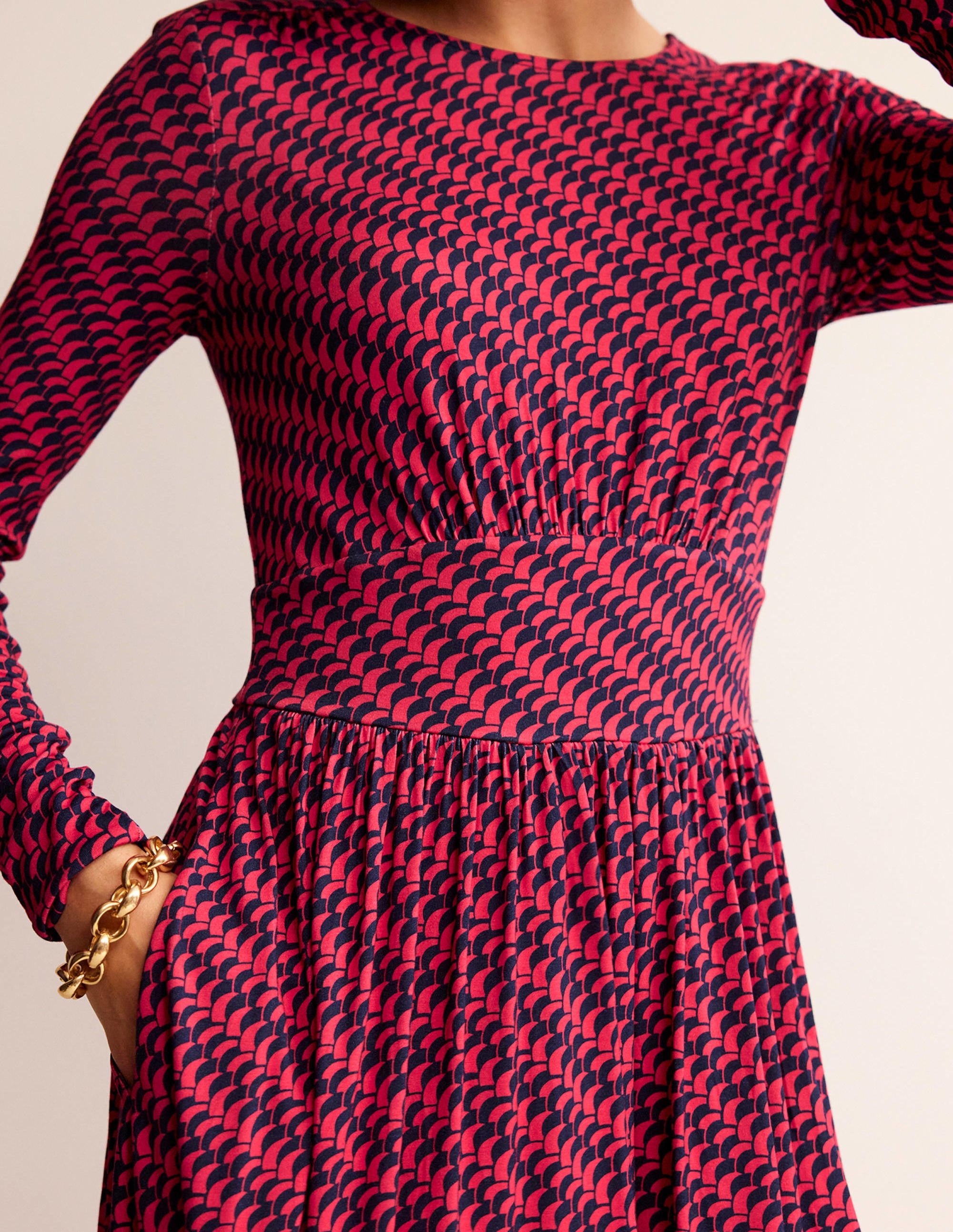  Thea Short Jersey Dress-Pop Peony, Geo fall、mySite、ashleygrahame