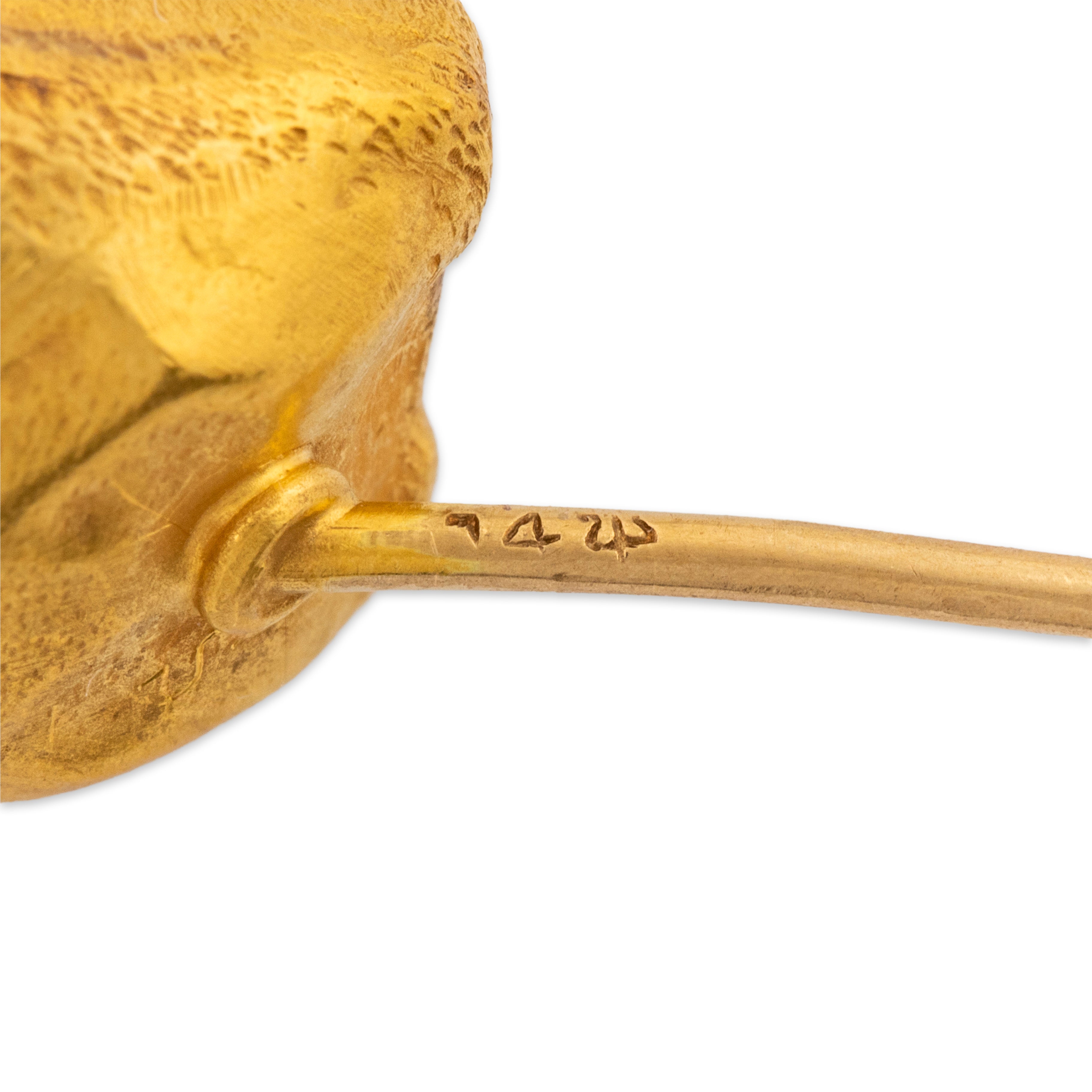 Large Antique 14k Yellow Gold Rose Cut Diamond Bulldog Stick Pin、mySite、hinf8tx79