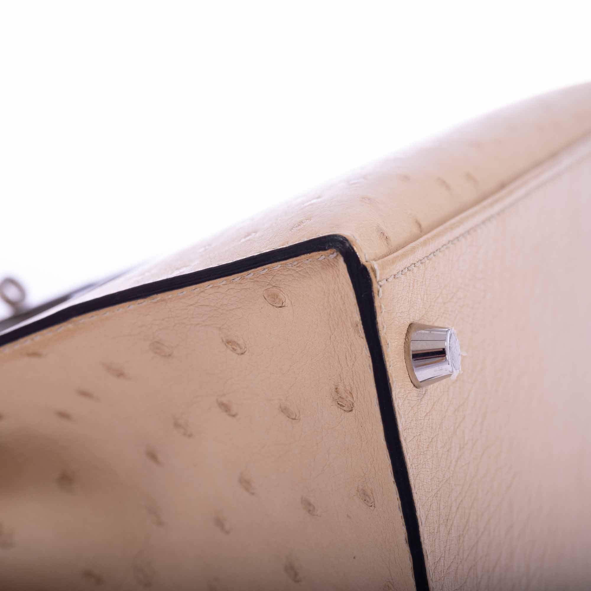 Hermès Kelly 28 Sellier Parchemin Ostrich Palladium Hardware、mySite、garminoutage.com