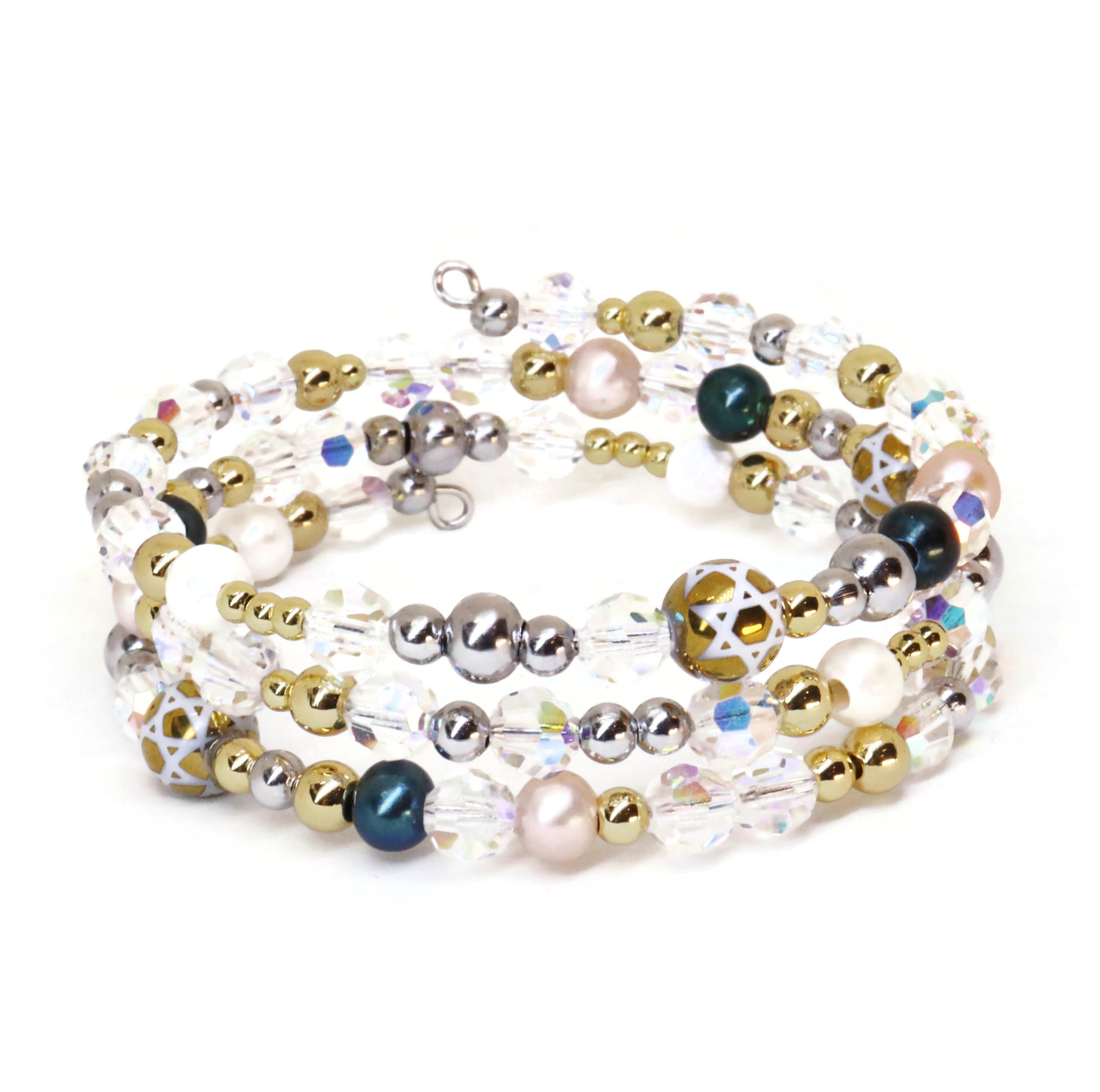 Aurum Memory Star of David Wire Bracelet - Pearl and 18k Gold、mySite、topwebapps