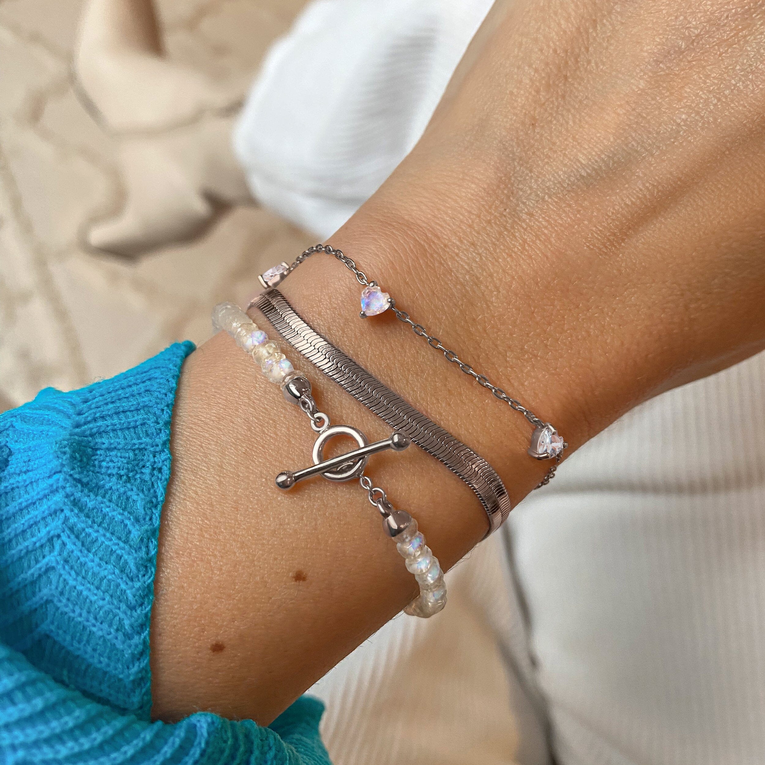 Moonstone Never Without My Gem Bracelet - June Birthstone、mySite、hinf8tx79