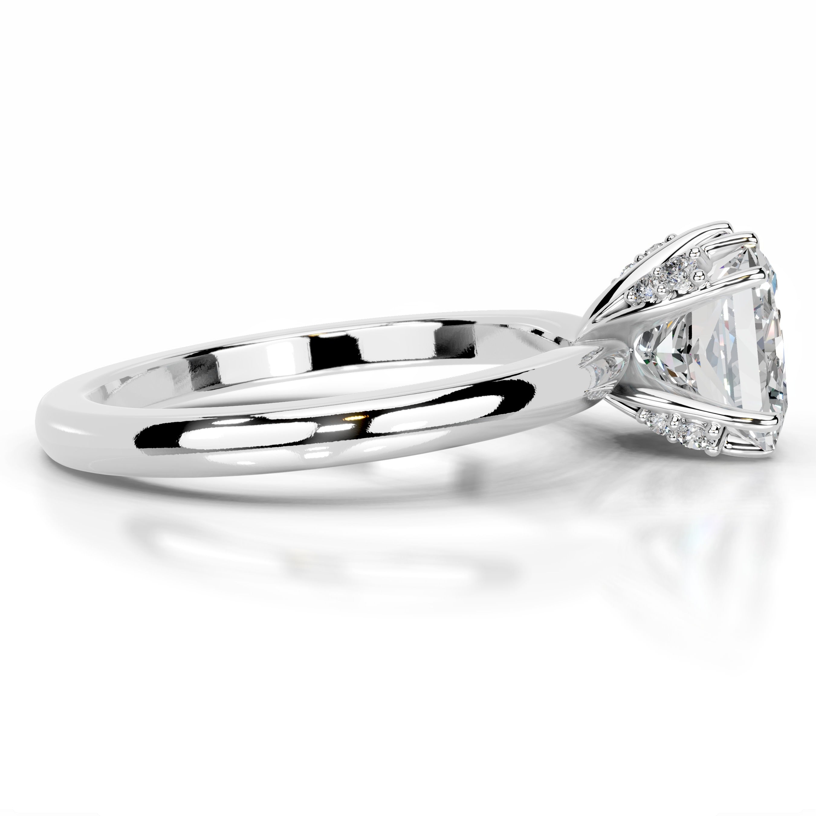 Collerina Moissanite & Diamond Ring - 18K White Gold、mySite、hinf8tx79