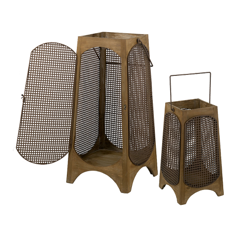 Wooden Candle Lantern Decorative, Hurricane Lantern Holder Decor for Indoor Outdoor, Home Garden Wedding、、xpatfood