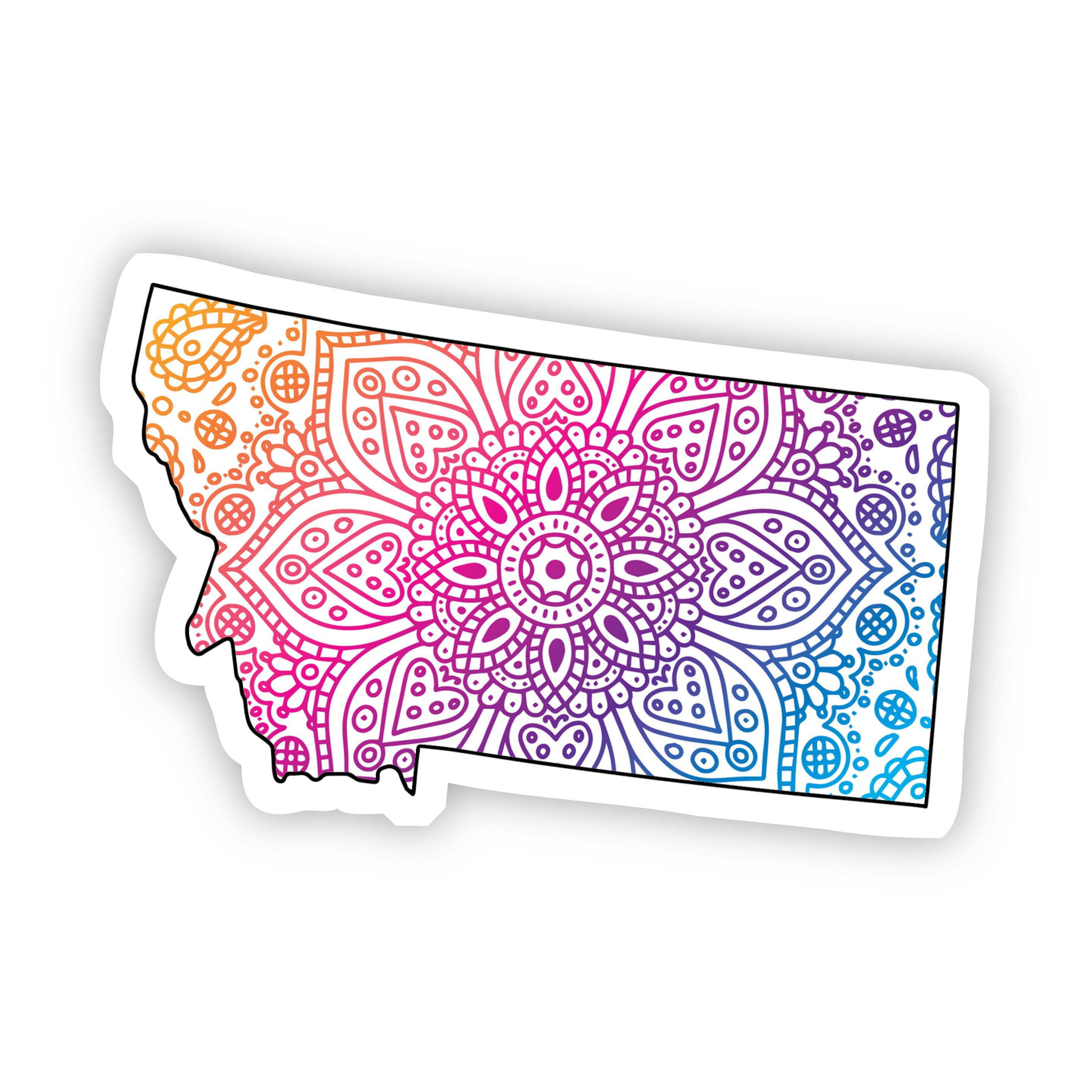  Montana Mandala Pattern Sticker、mySite、elrpsem3k