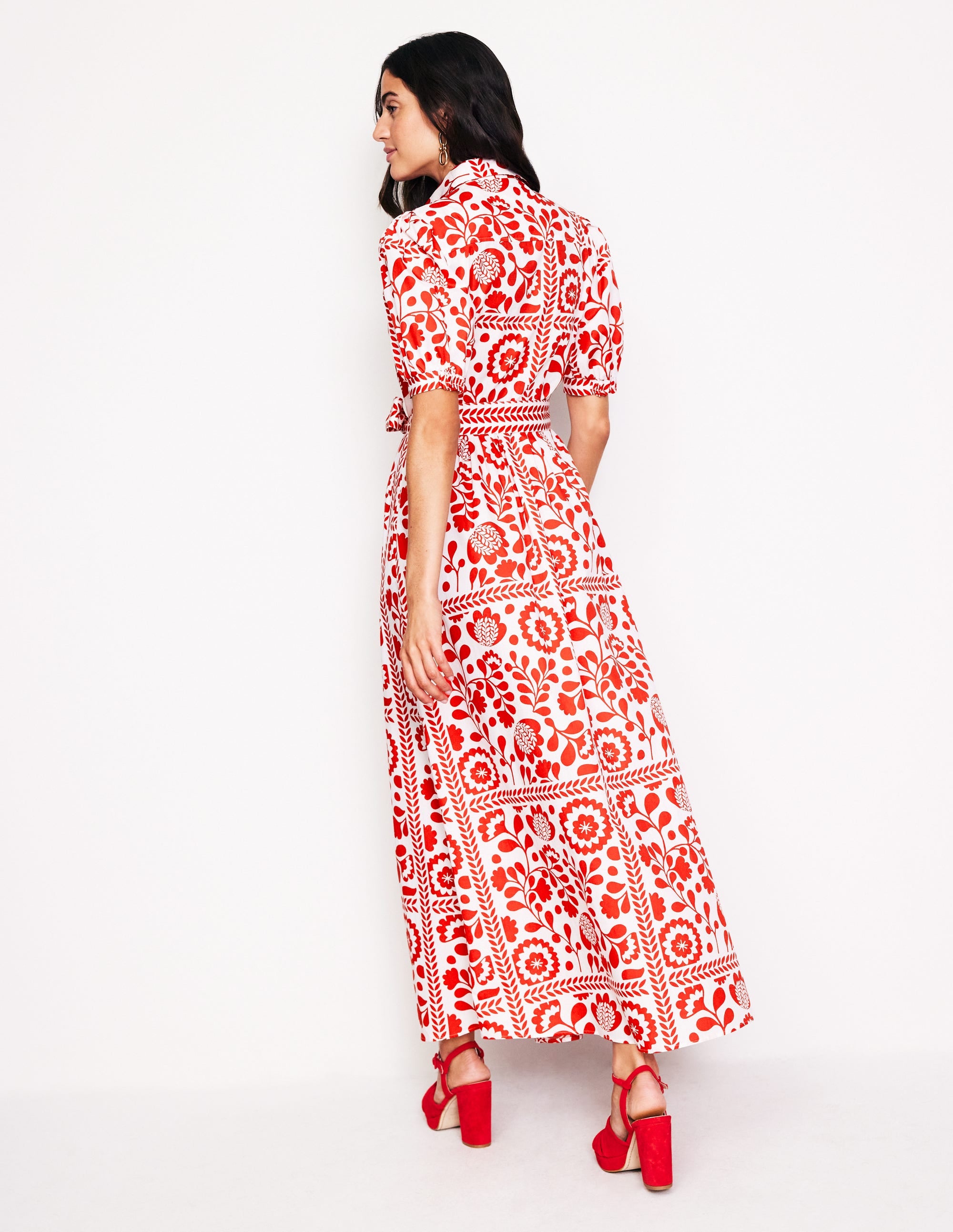  Alexa Maxi Shirt Dress-Rouge, Vine Tile、mySite、ashleygrahame