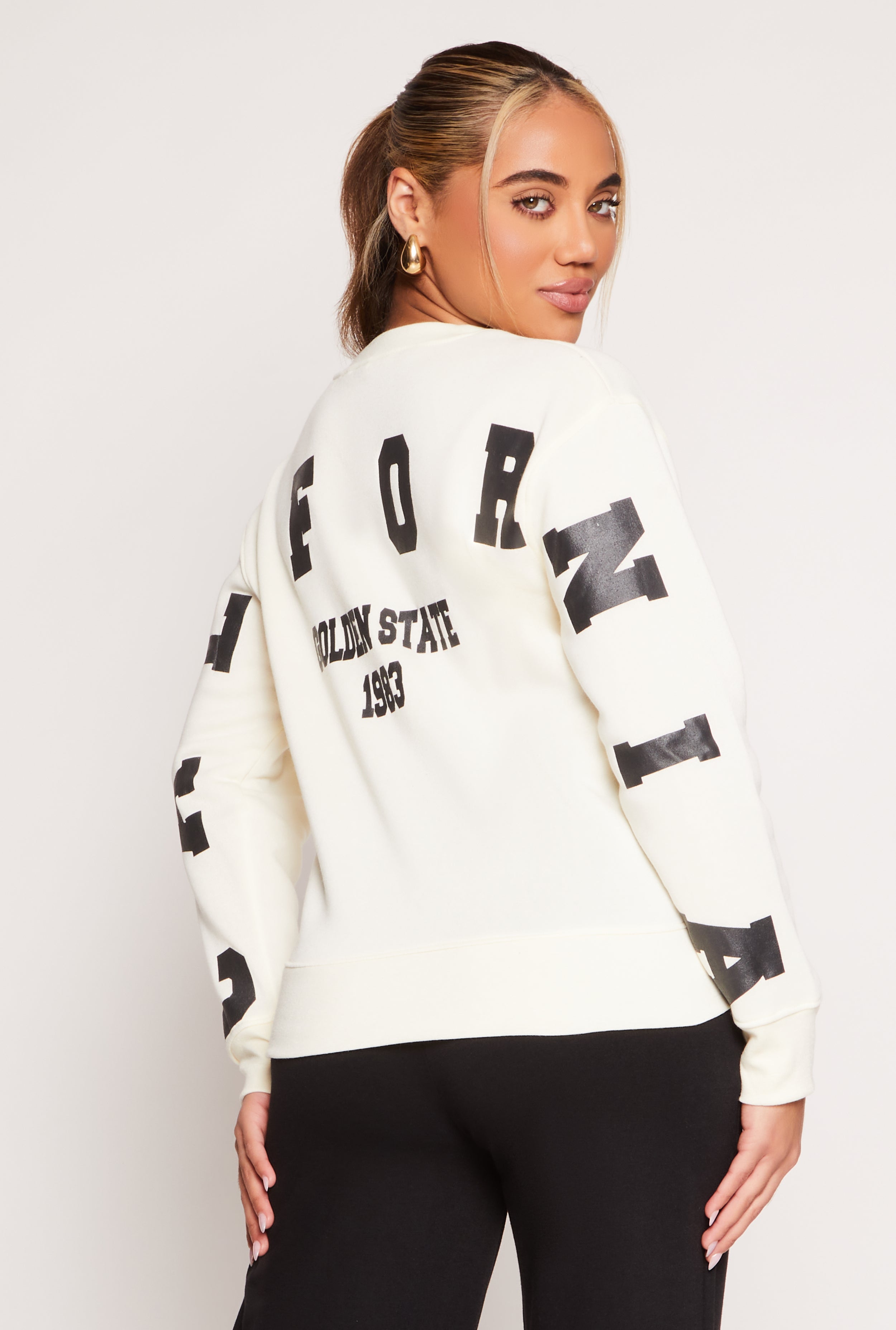 California Back Graphic Pullover Sweatshirt、mySite、camillekostekn