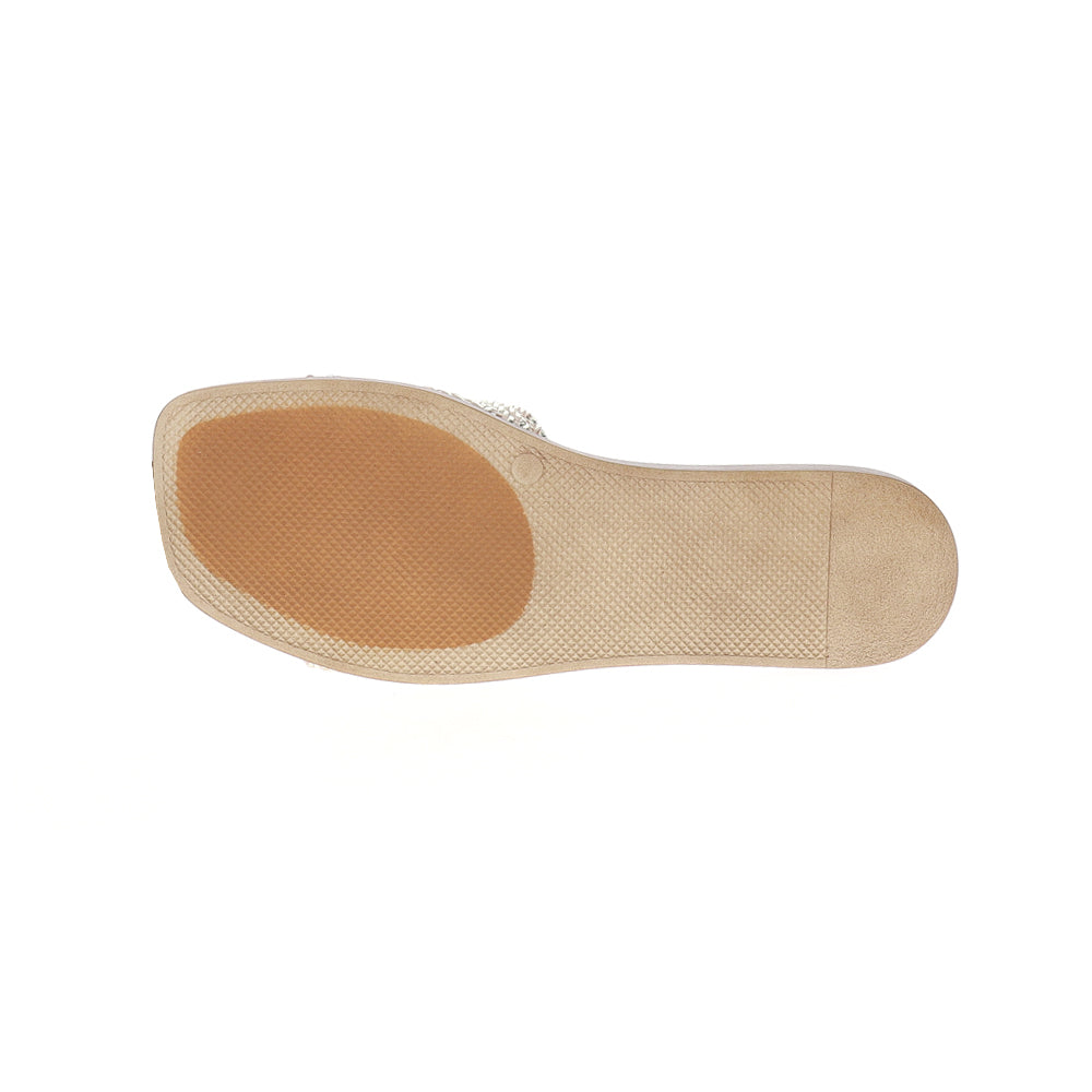 Palms Perfection Metallic Slide Flat Sandals、mySite、gtrtttuynbv