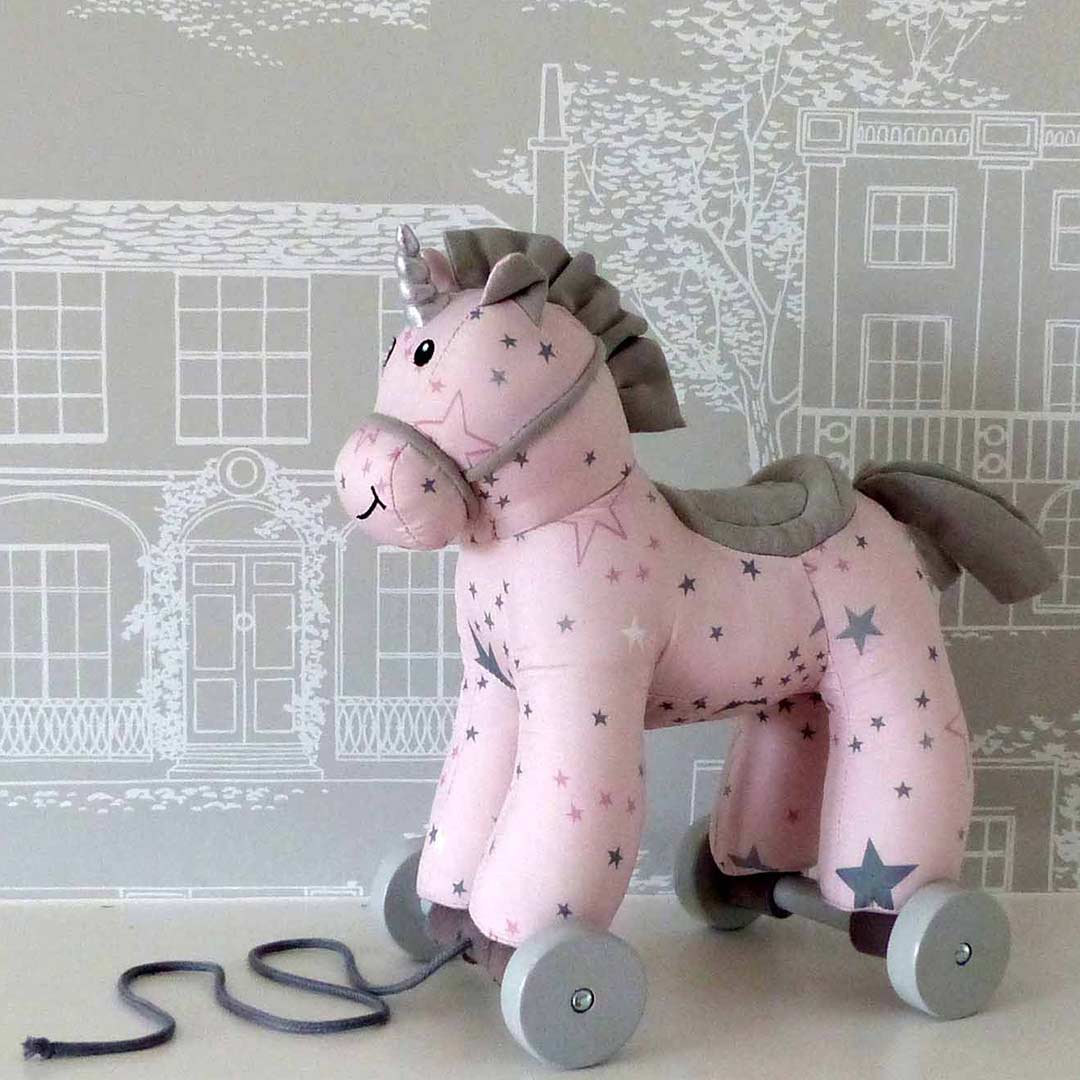  Little Bird Told Me - Pull-Along Unicorn - Celeste (6m+)、mySite、merchandisen