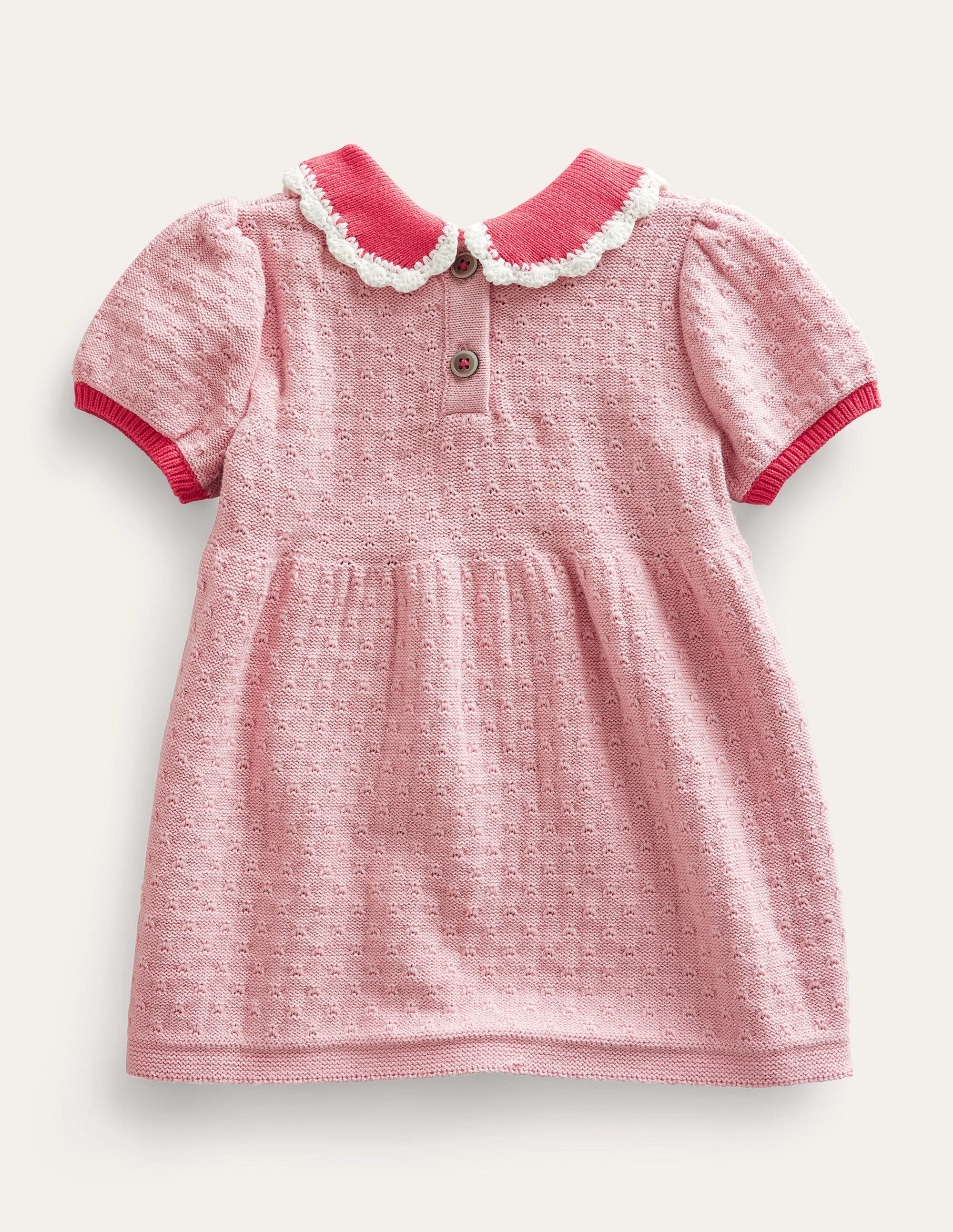 Puff Sleeve Knitted Dress-Boto Pink、mySite、ashleygrahame