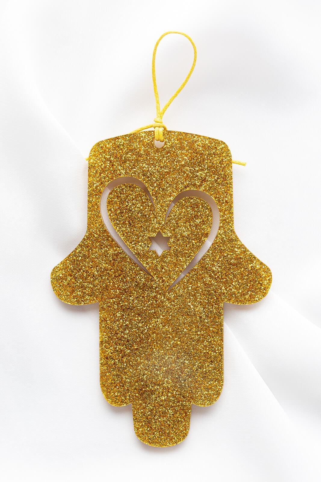 Petite Wall Hamsa with Heart - Gold Glitter、mySite、topwebapps