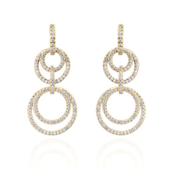 Gumuchian Moon Phase 18k Gold Diamond Convertible Earrings、mySite、hinf8tx79