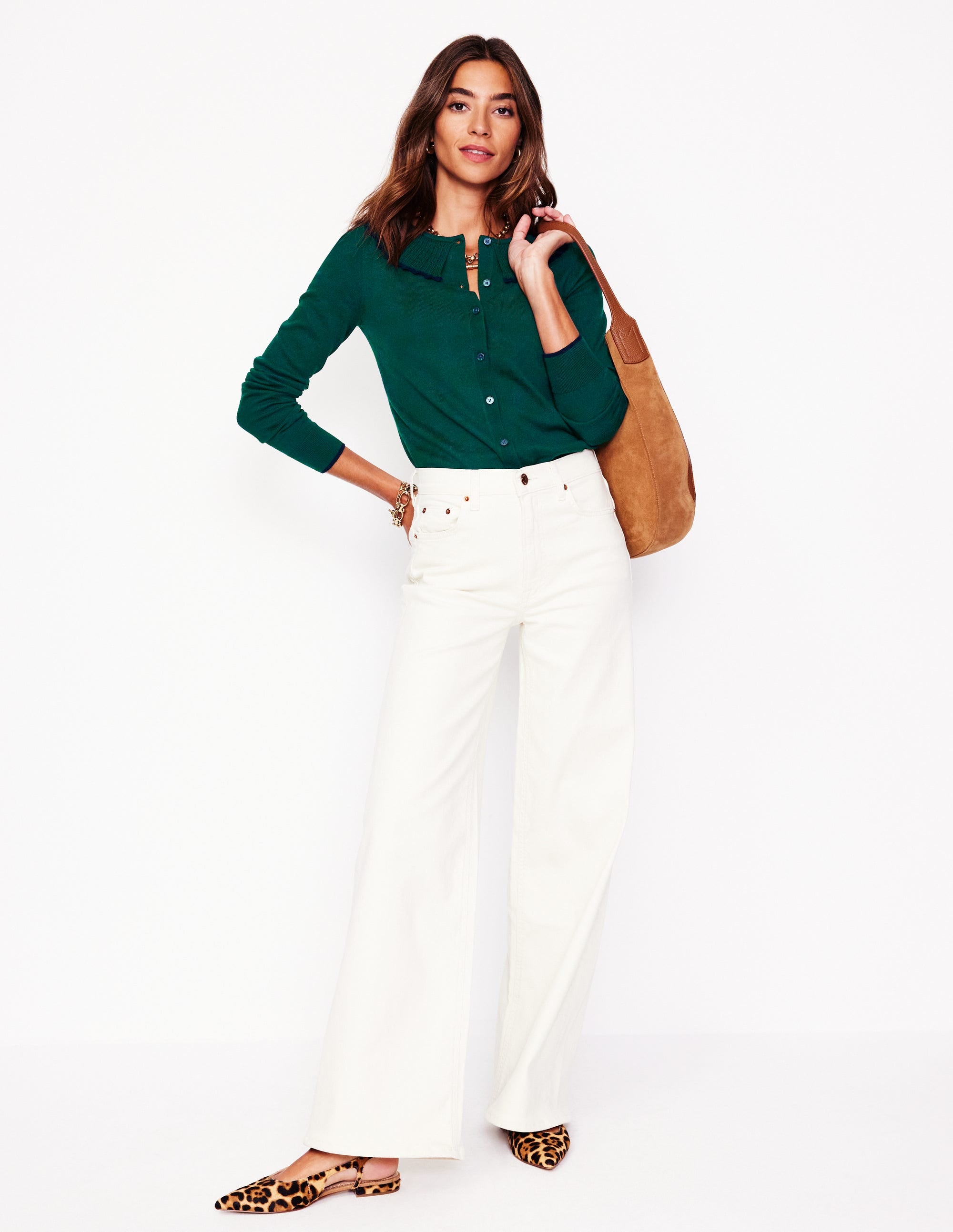  Frill Collared Cardigan-Glade Green、mySite、ashleygrahame