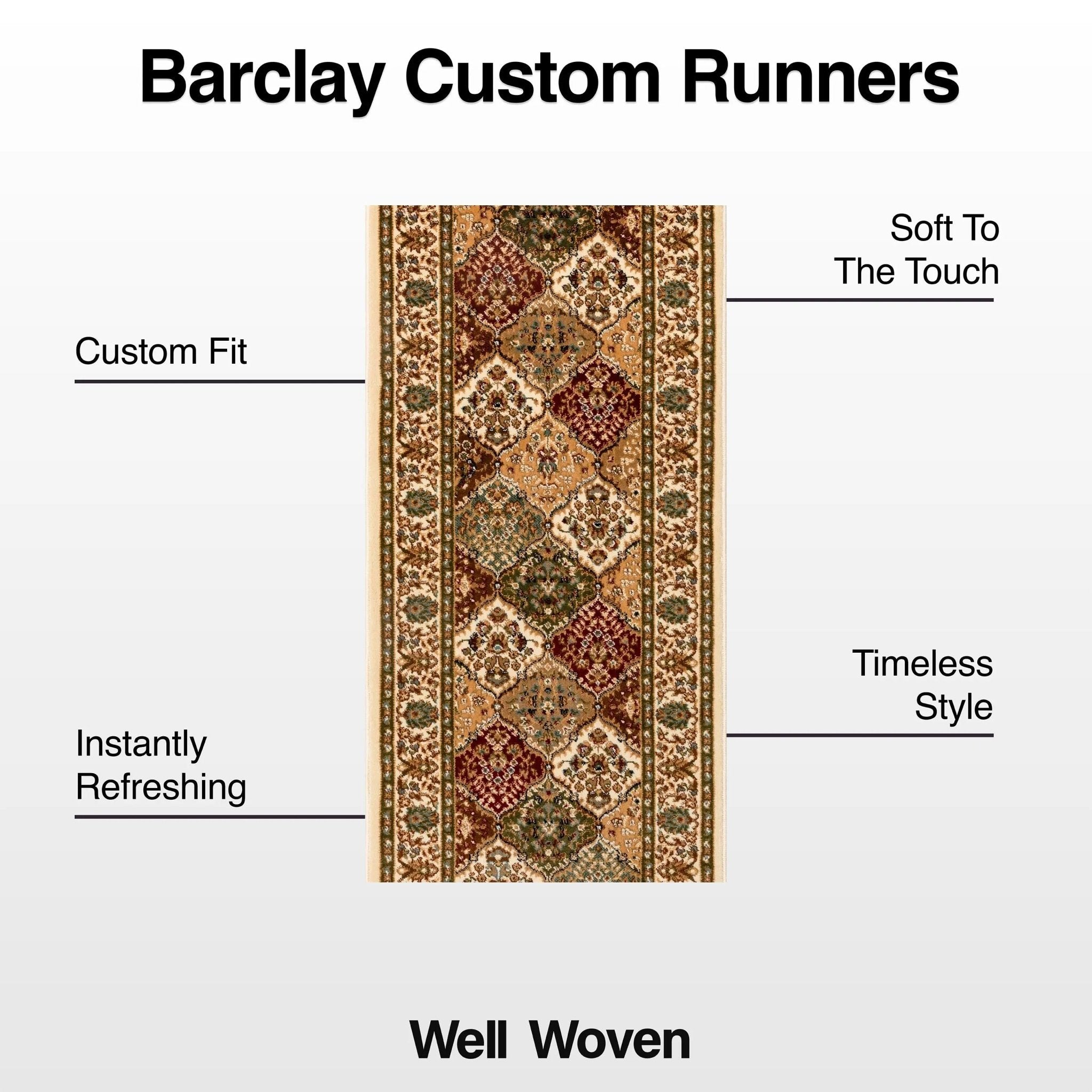 Custom Size Runner Emine Persian Trellis Transitional Red 27 Inch Wide x Choose Your Length Hallway Runner Rug、mySite、gigharbornorthrealestate