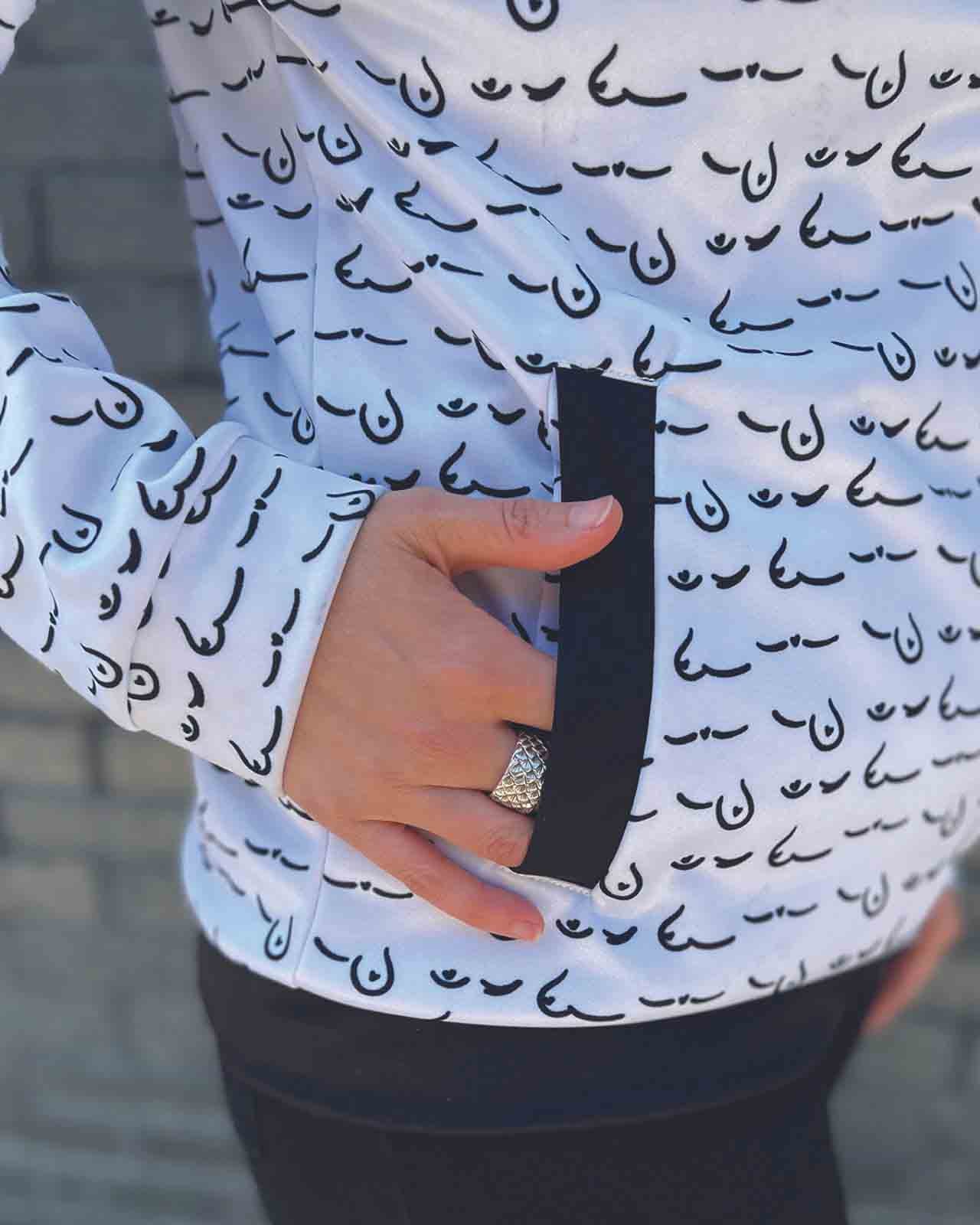 AnaOno Boob Inclusive White Bomber | Limited Edition、mySite、bengalsvssteelers