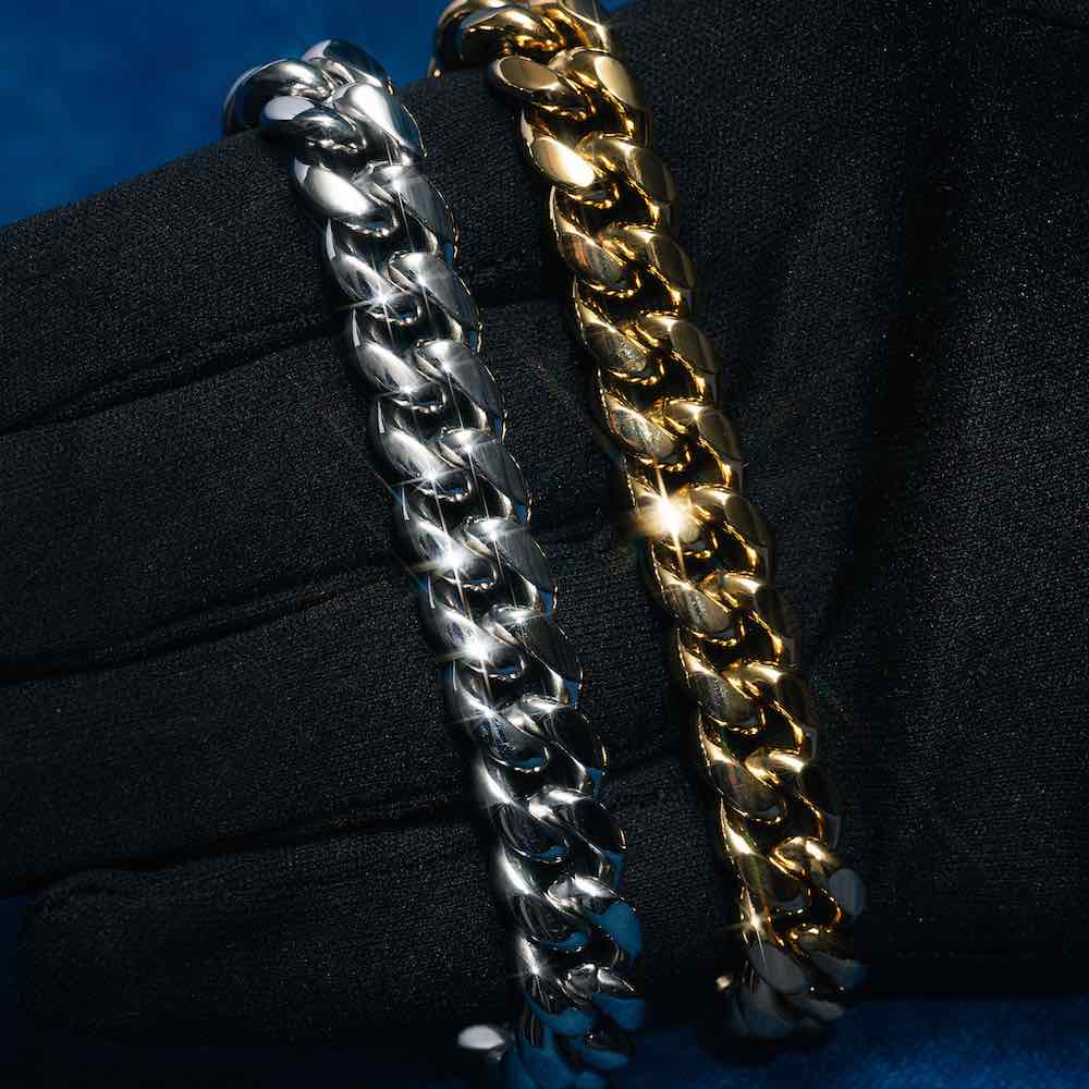 10MM Cuban Link Bracelet 14K Yellow Gold、mySite、hinf8tx79