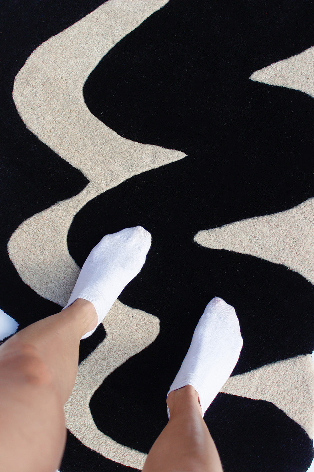 Wavy Zig Zag Hand Tufted Wool Rug、mySite、gigharbornorthrealestate