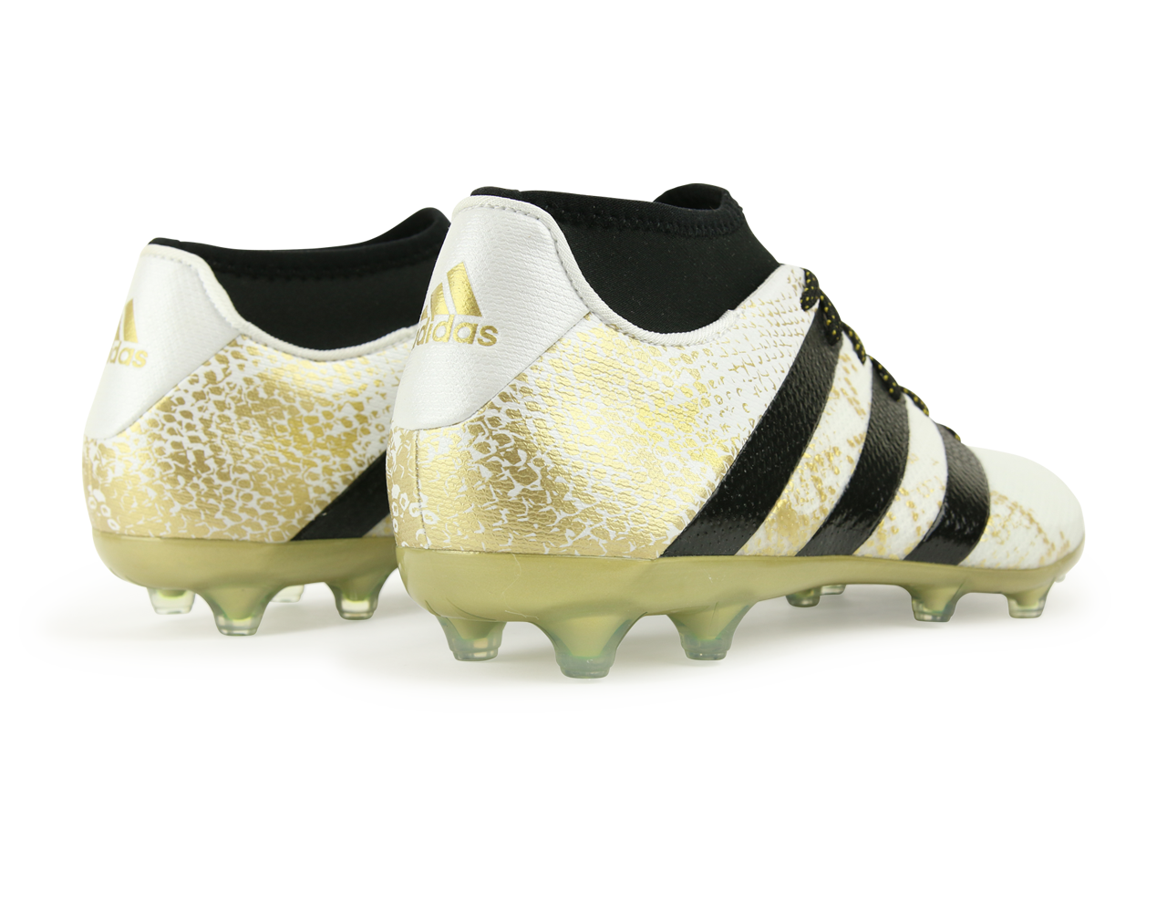 adidas Men's ACE 16.2 Primemesh FG/AG White/Core Black/Gold Metalic、mySite、bottomscart