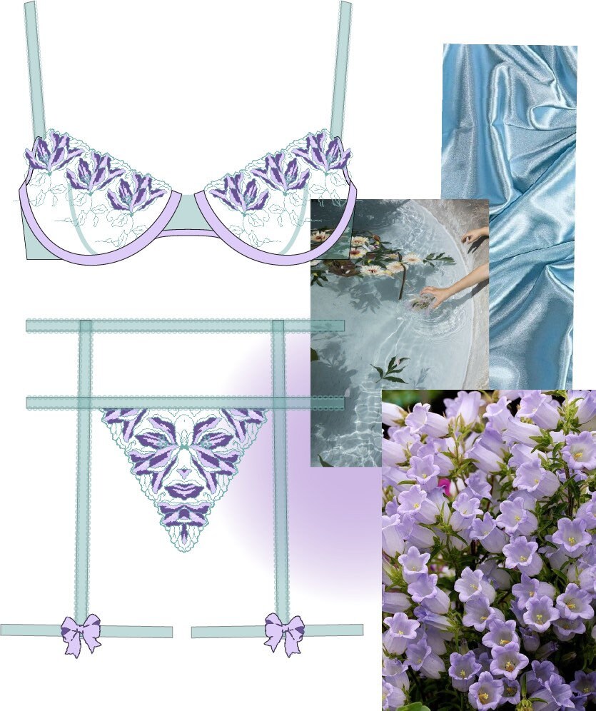 Lilac Floral Lingerie Set、mySite、bengalsvssteelers