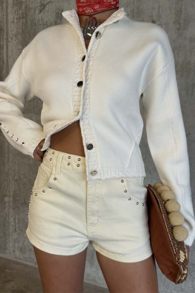 Ecru Studded Hot Pant、mySite、solidvoid