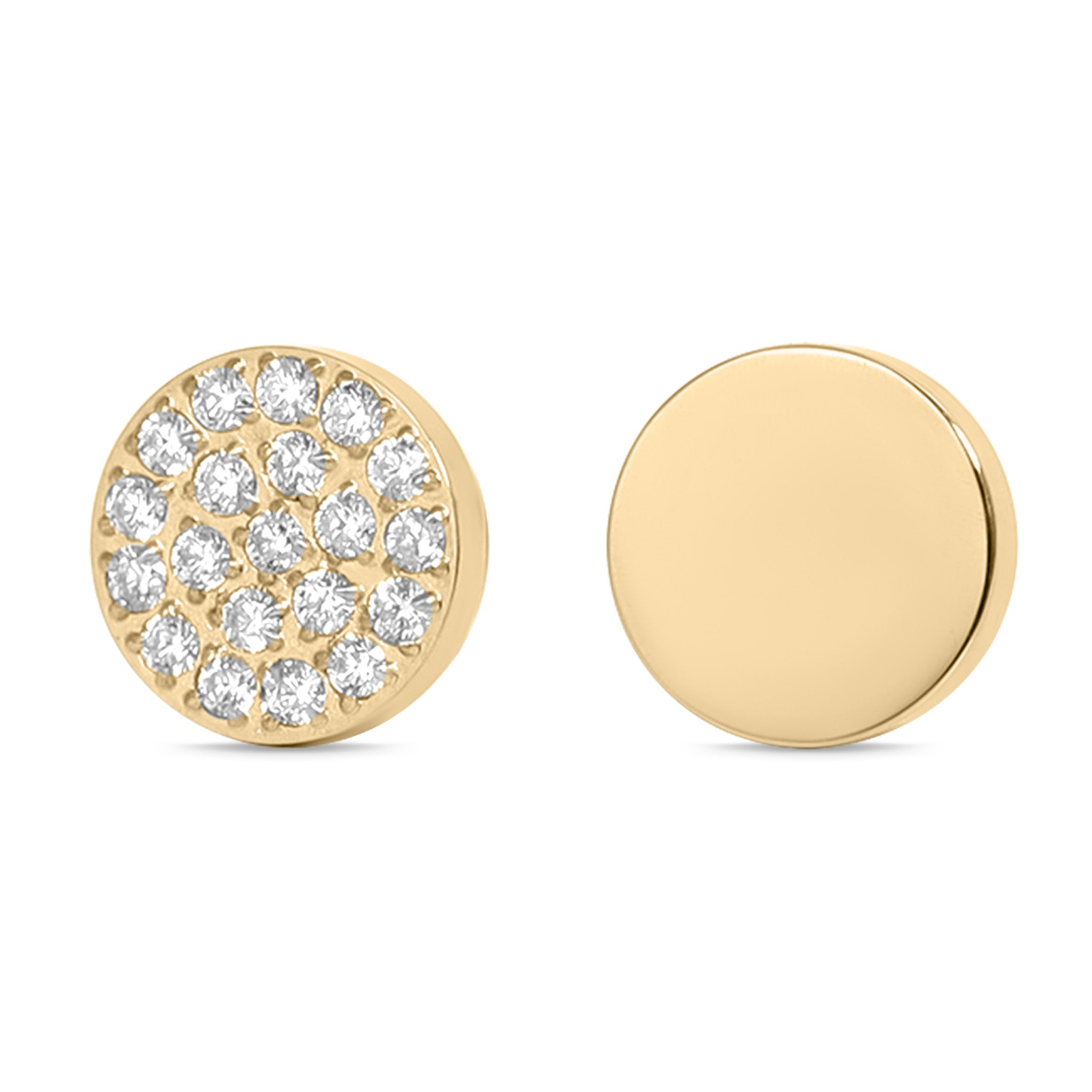 Stainless Steel Engravable 2 Piece Round Smart Watch Charm Set / SBB0360、mySite、dreamappss