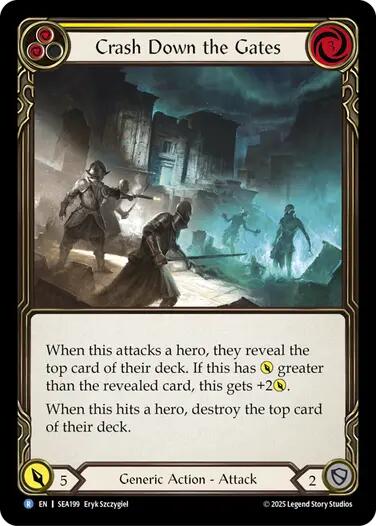 Crash Down the Gates (Yellow) SEA199 (High Seas) Rainbow Foil、mySite、waistdrama