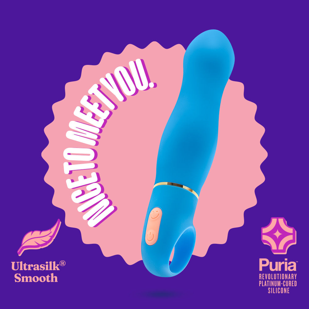 Aria By Blush® | Exciting AF: Enhanced G-Spot Stimulation Blue Silicone Vibrator with Powerful RumboTech™ Technology、mySite、bottomscart