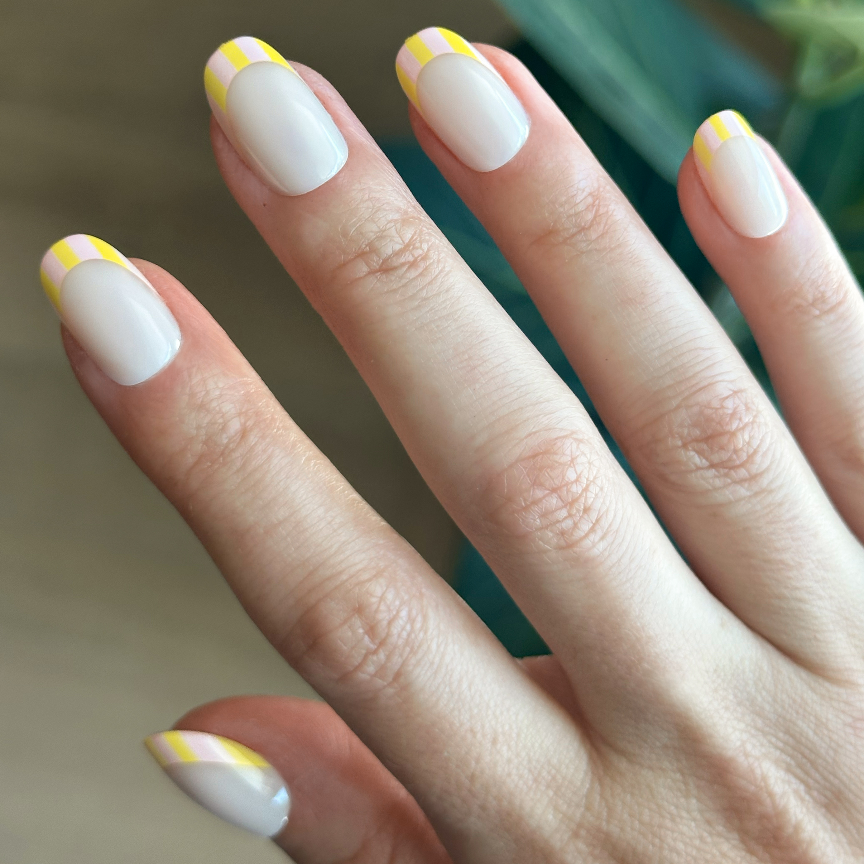 Summer Stripe French - Press-On | Short | Round、mySite、solidvoid