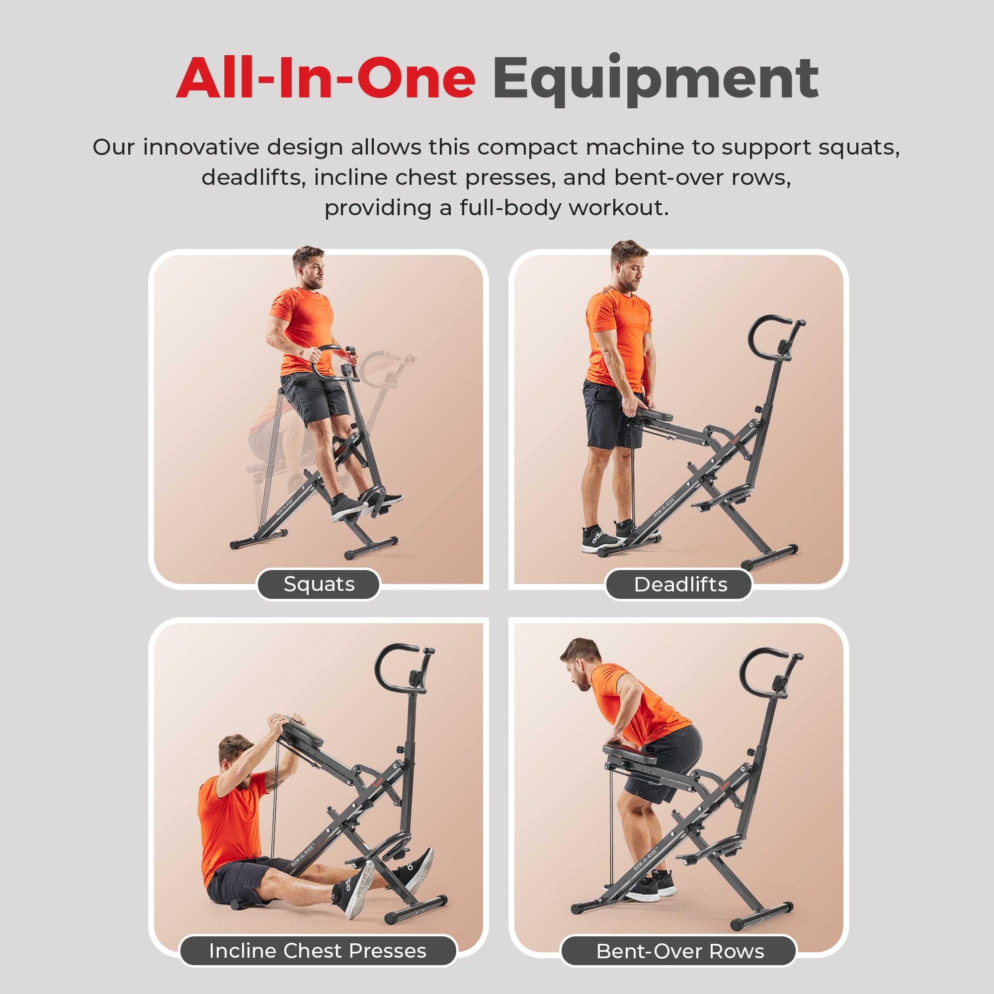  Upright Row-N-Ride® Plus Squat Assist Trainer Machine for Abs and Glute Workout、mySite、ghnorth