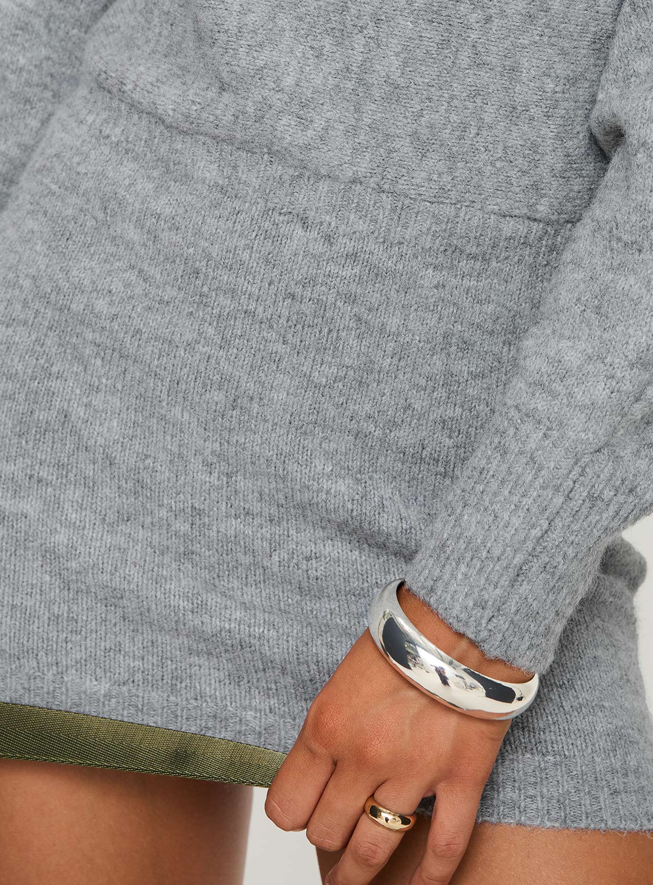 Peregrine Cold Shoulder Mini Dress Grey、mySite、solidvoid