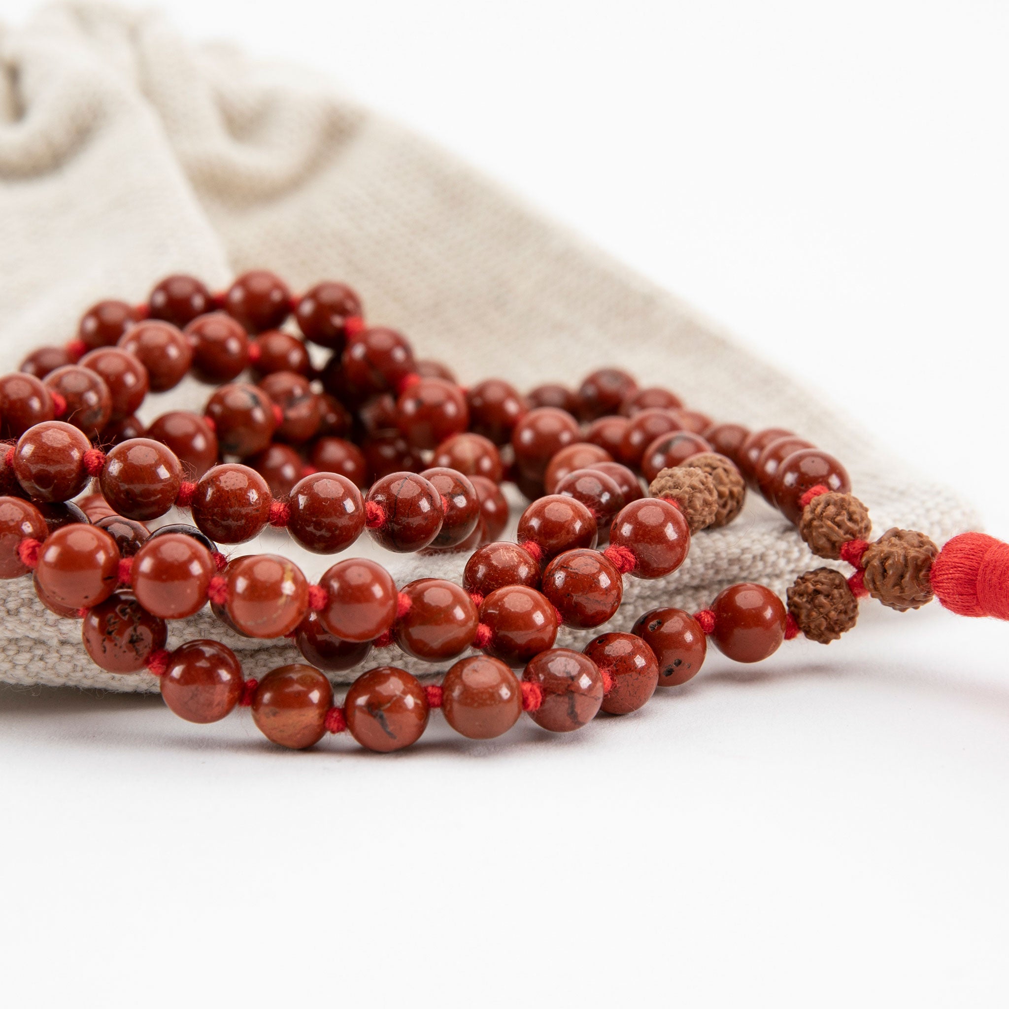 Handmade Prayer Beads: Red Jasper Mala、mySite、topwebapps
