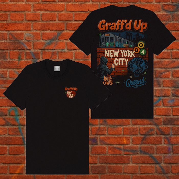 Graff'd Up New York City Black Soft-Style Tee (6 Sizes)、mySite、vikingsvslions
