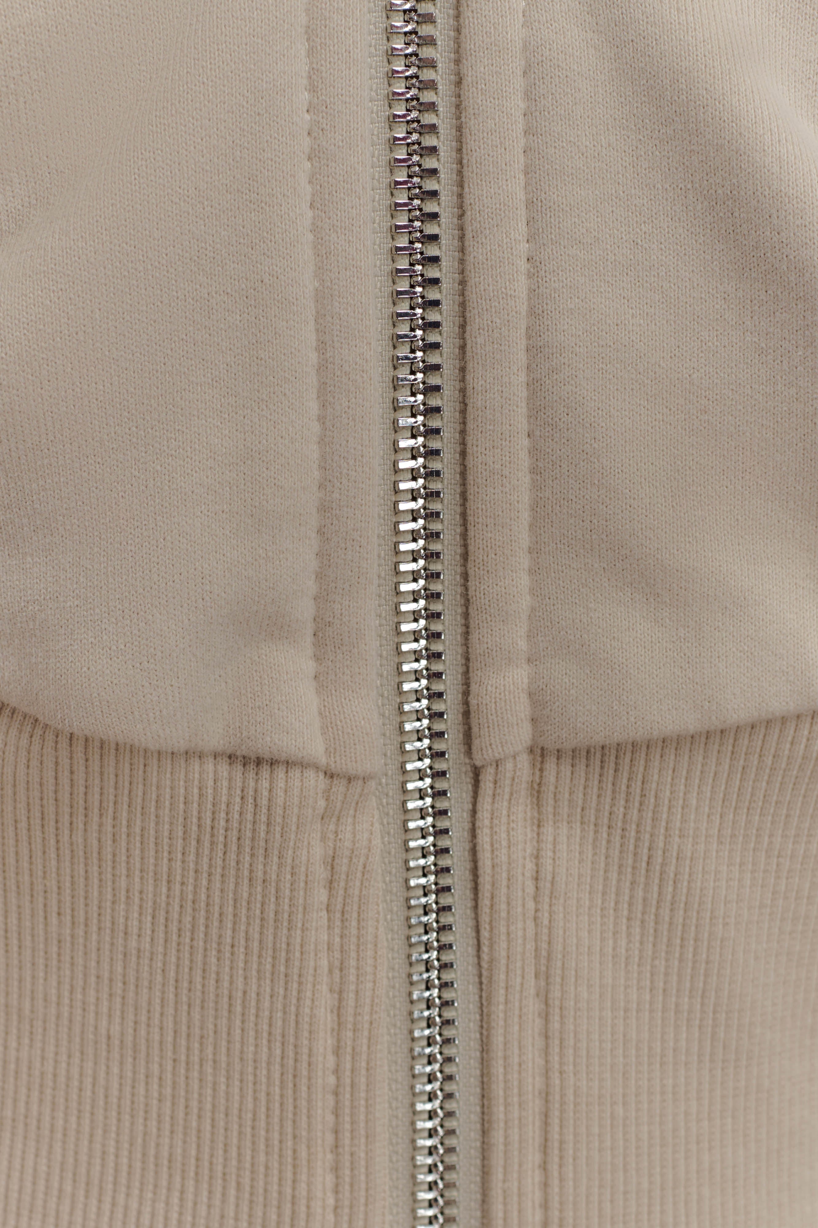 Blake Zip Front Hoodie - Stone、mySite、solidvoid