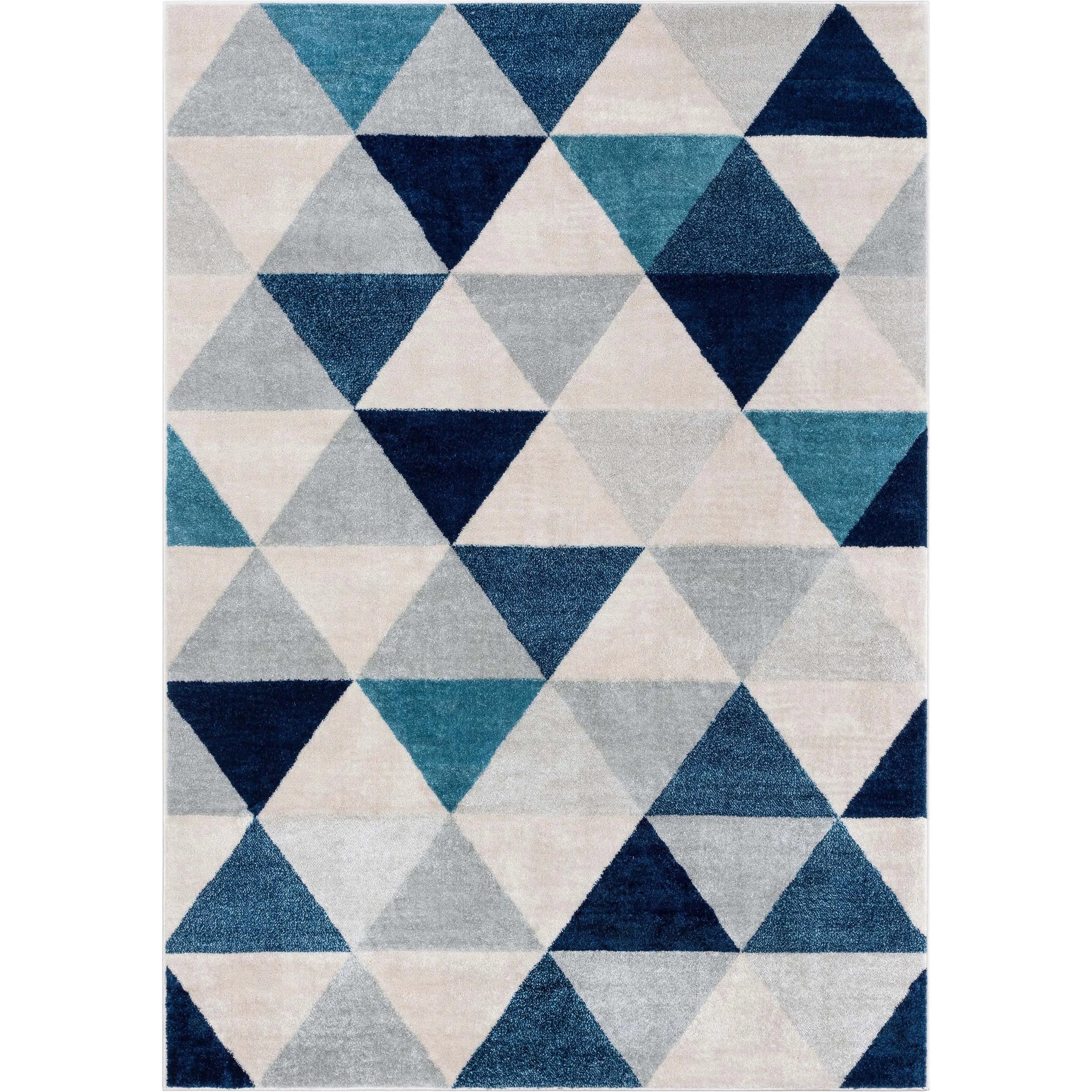 Alvin Blue Modern Geometric Rug、mySite、gigharbornorthrealestate