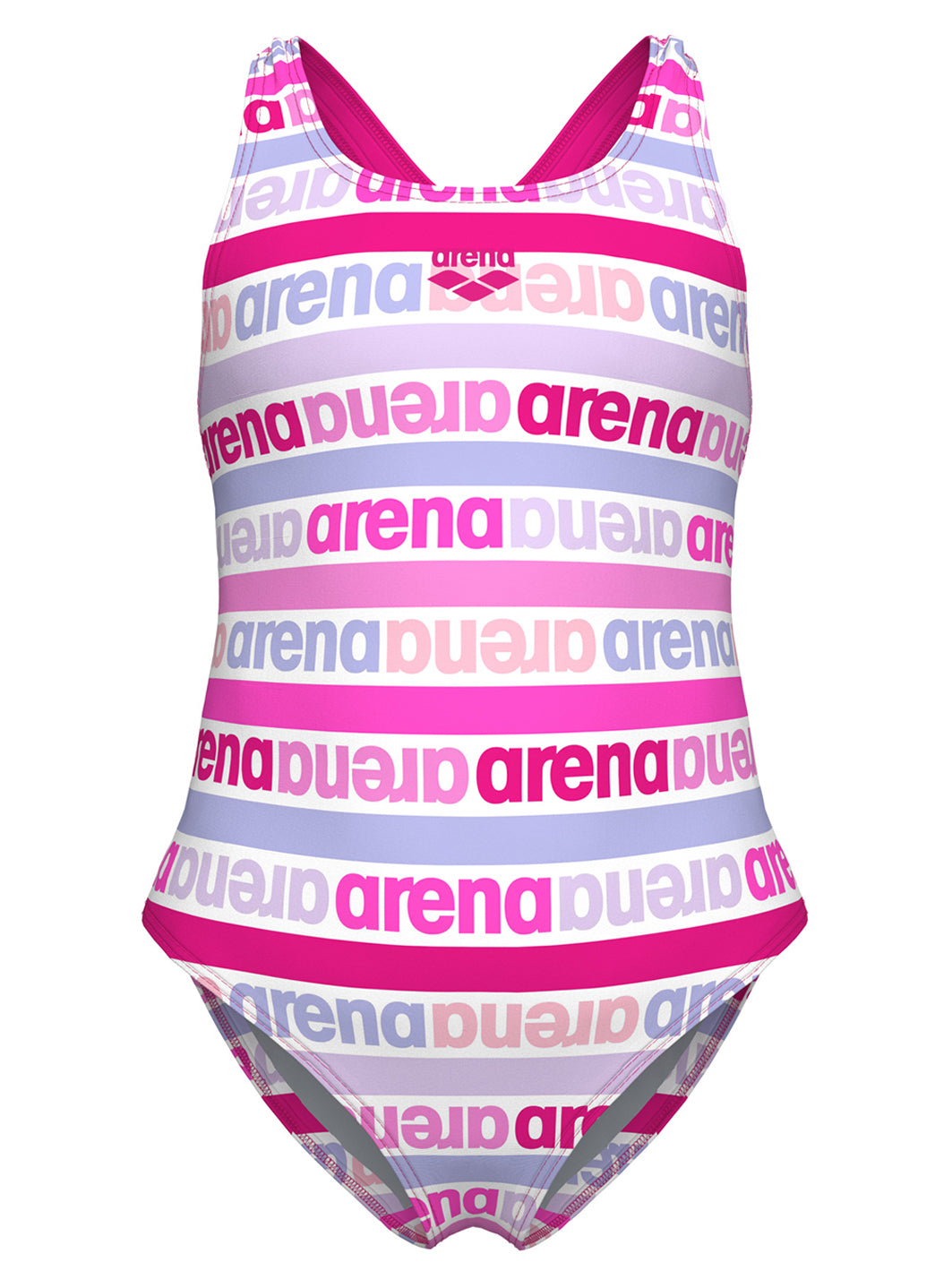 Arena Girls' Logo Friends Pro Back One Piece Swimsuit (Toddler, Little Kid)、mySite、noshort