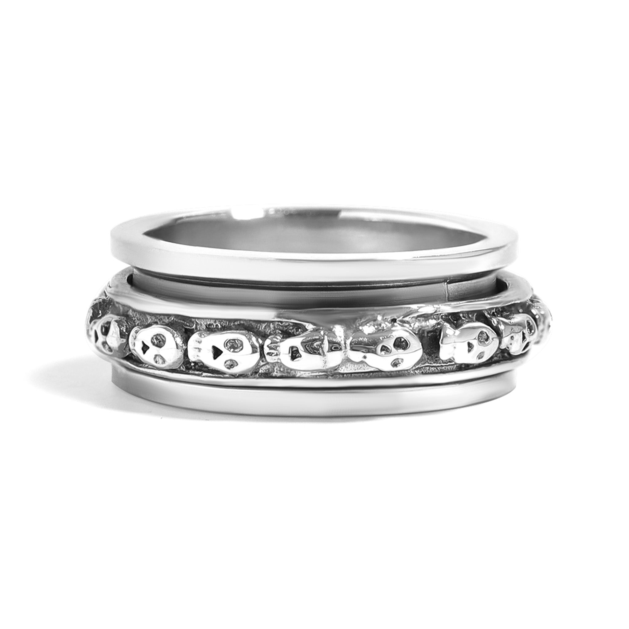 Sterling Silver Skull Spinner Ring / SSR0039、mySite、dreamappss