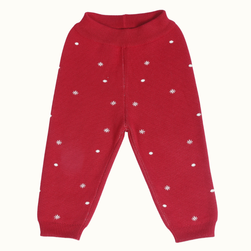 Cotton Sweater & Lower Set | Secret Santa Printed | Navy Blue & Red | Set of 2、mySite、camillekostekn