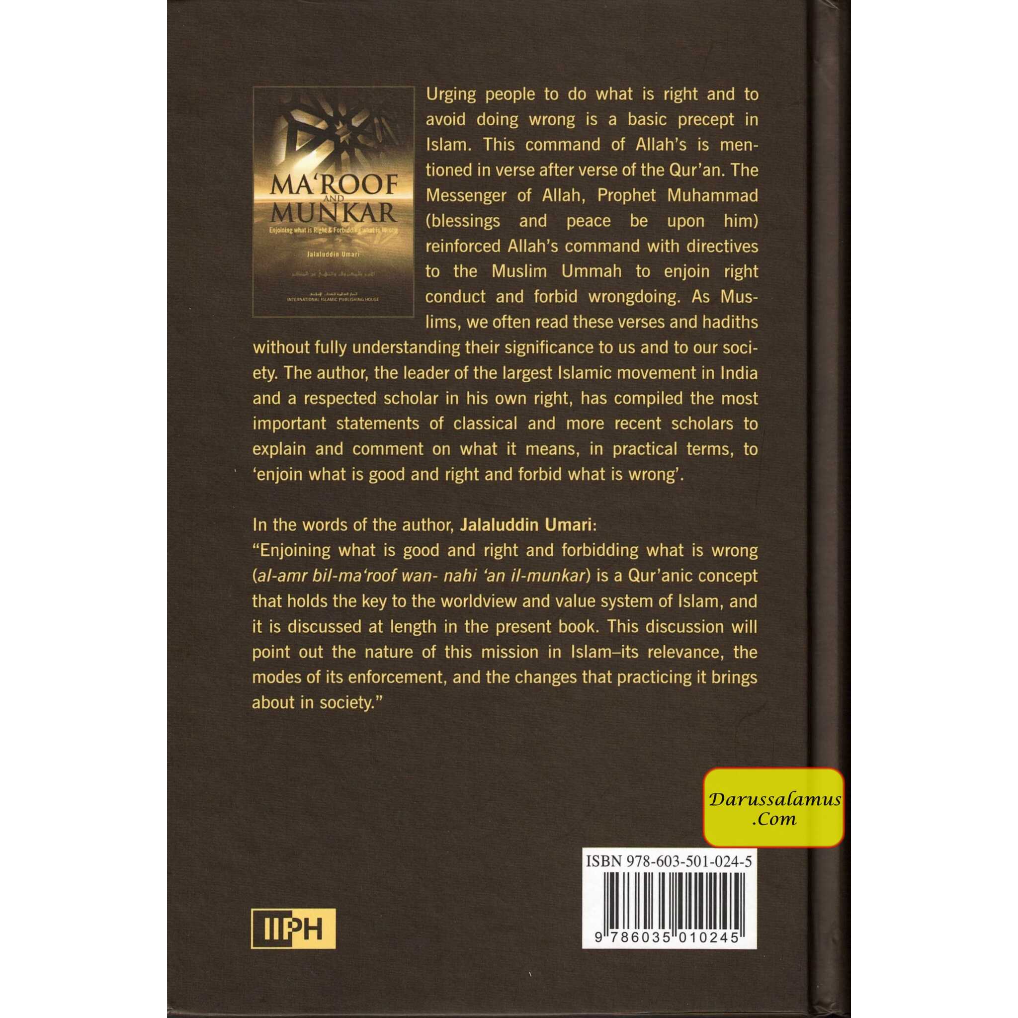 Maroof and Munkar Enjoining What is Right and Forbidding What is Wrong By Jalaluddin Umari、mySite、topwebapps