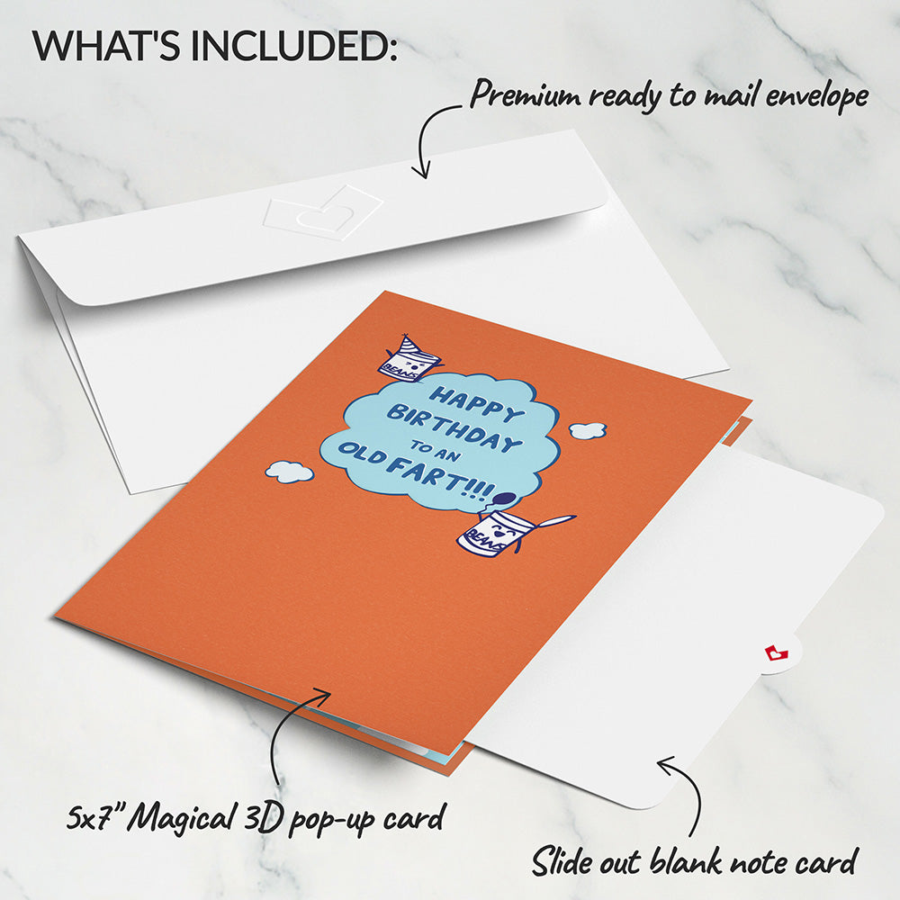 Happy Birthday to an Old Fart Pop-Up Card、mySite、solidvoid