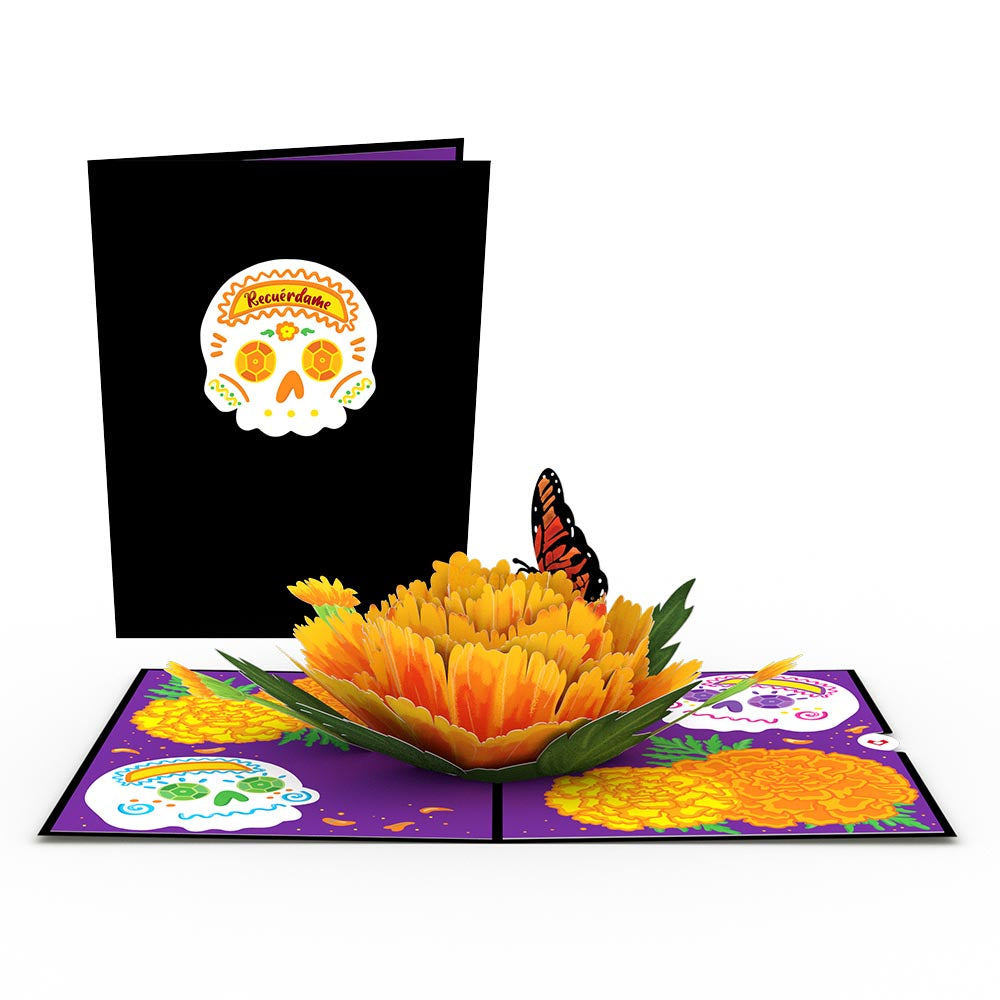 Día de los Muertos Marigold Pop-Up Card、mySite、solidvoid