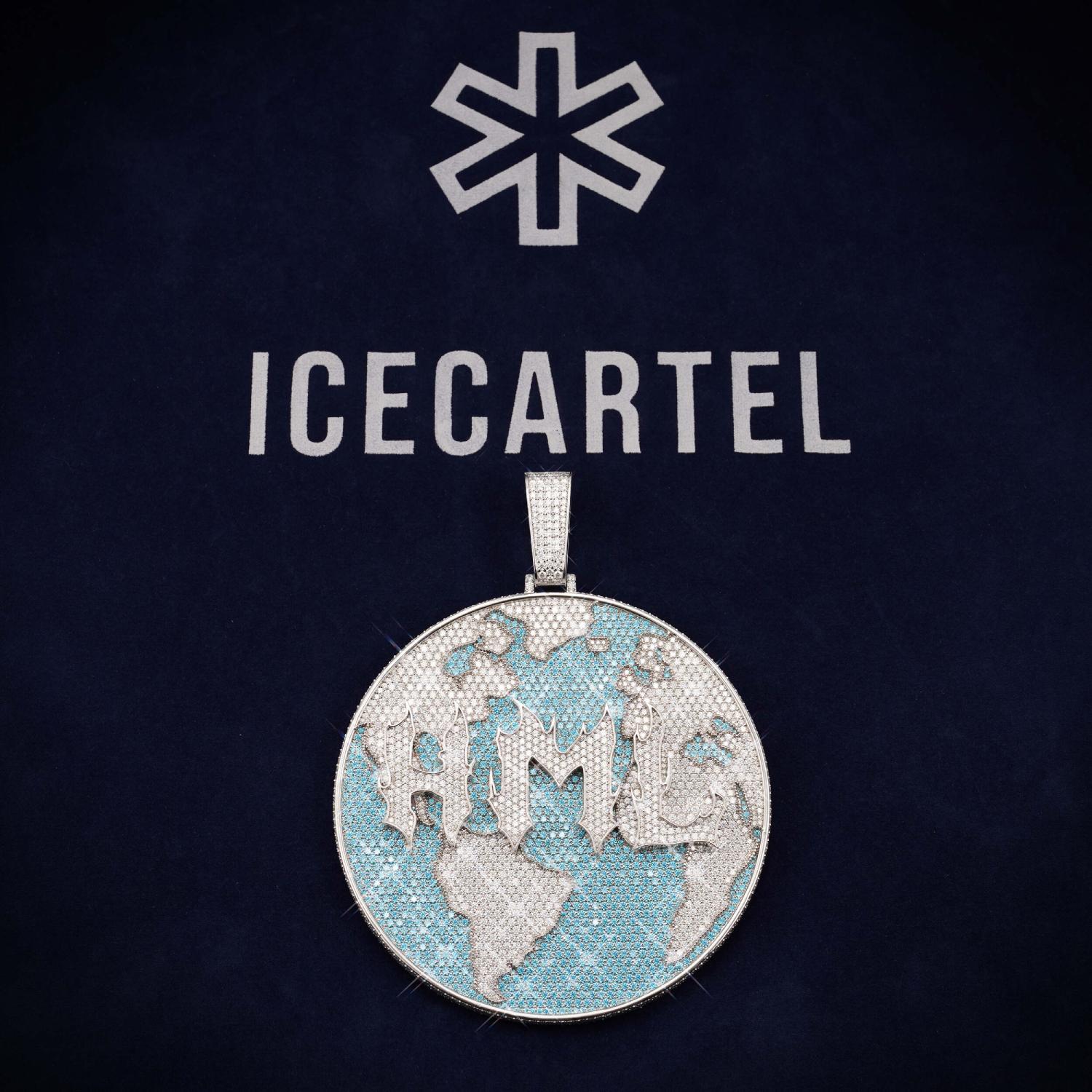 Custom WORLD Moissanite Circle Pendant 14K Gold、mySite、hinf8tx79