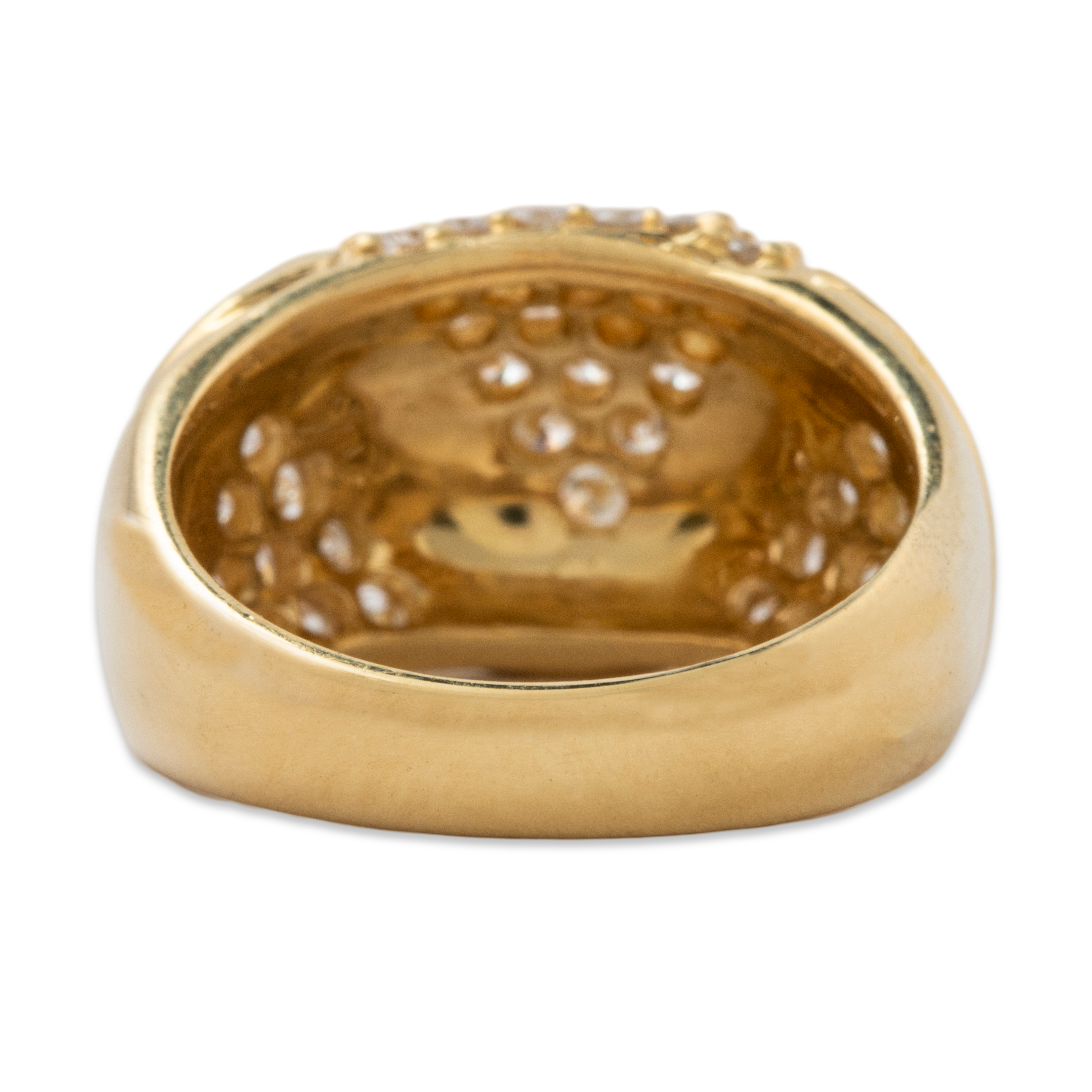 Vintage Heavy 18k Yellow Gold 1.03cttw Diamond Sinuous Ring 6.5、mySite、hinf8tx79