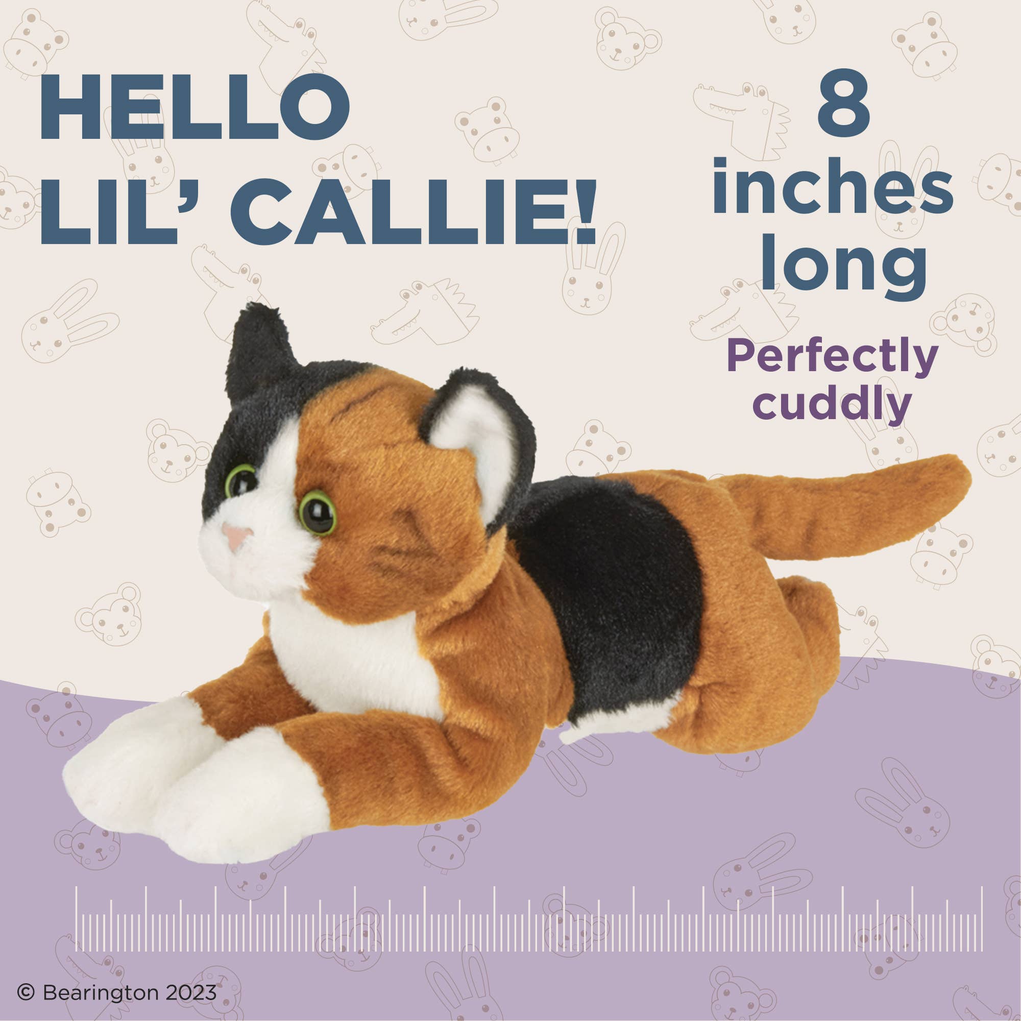 Lifelike Calico Cats Large or Small Size Plush、mySite、g9winljtr