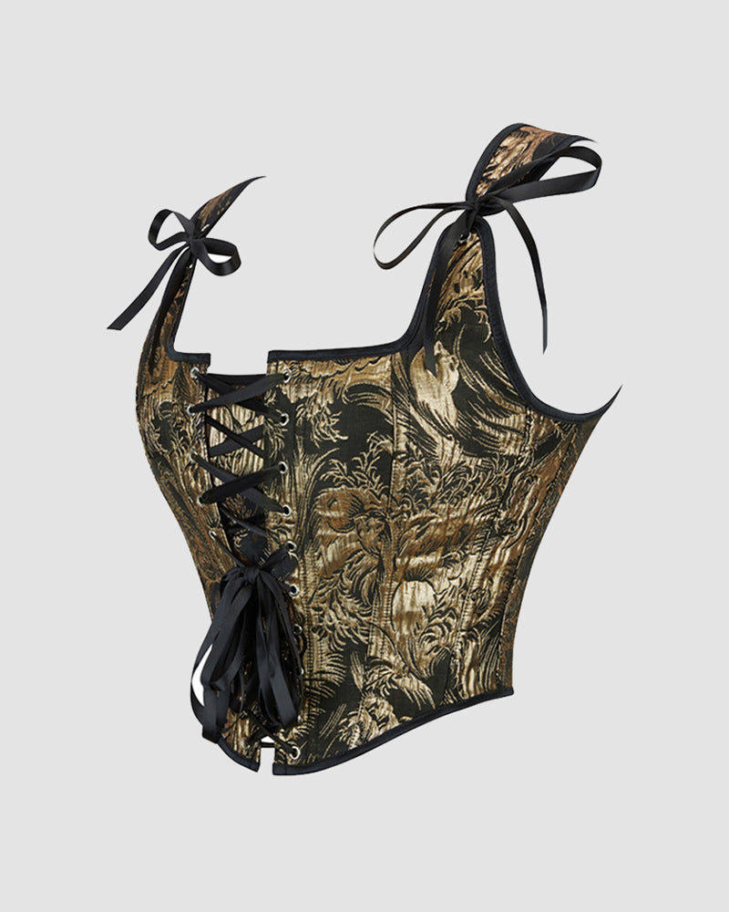 1950s 13 Boned Cotton Golden Corset、mySite、bengalsvssteelers