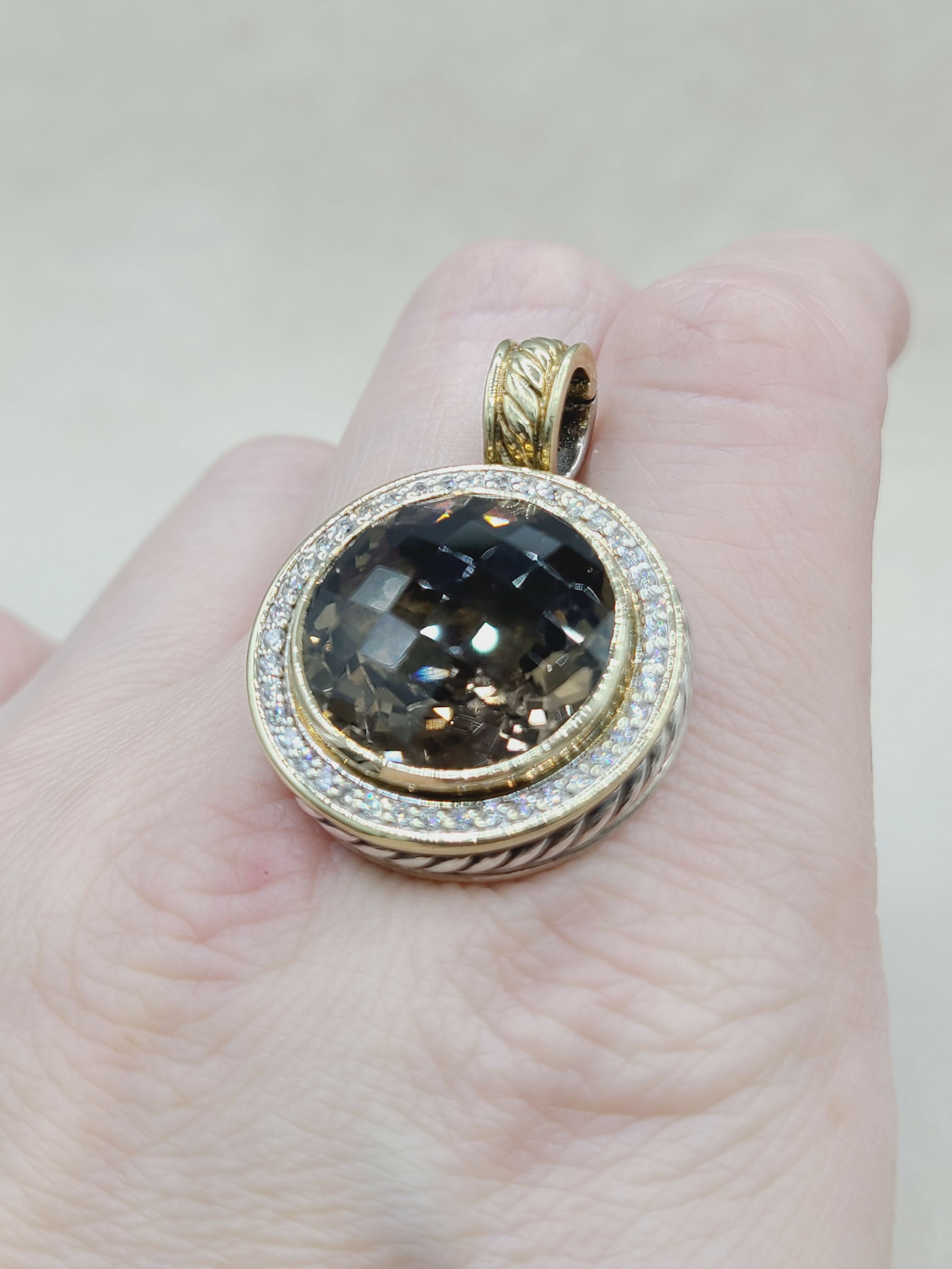 David Yurman Cerise Pendant Smoky Quartz, Diamonds & Gold、mySite、hinf8tx79