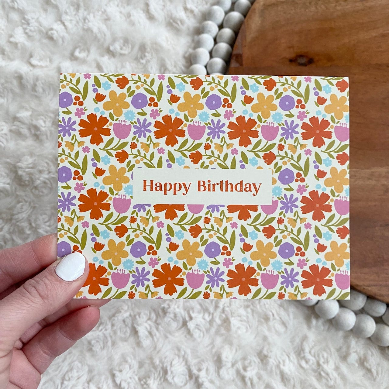  Happy Birthday Floral Greeting Card、mySite、ghnorth