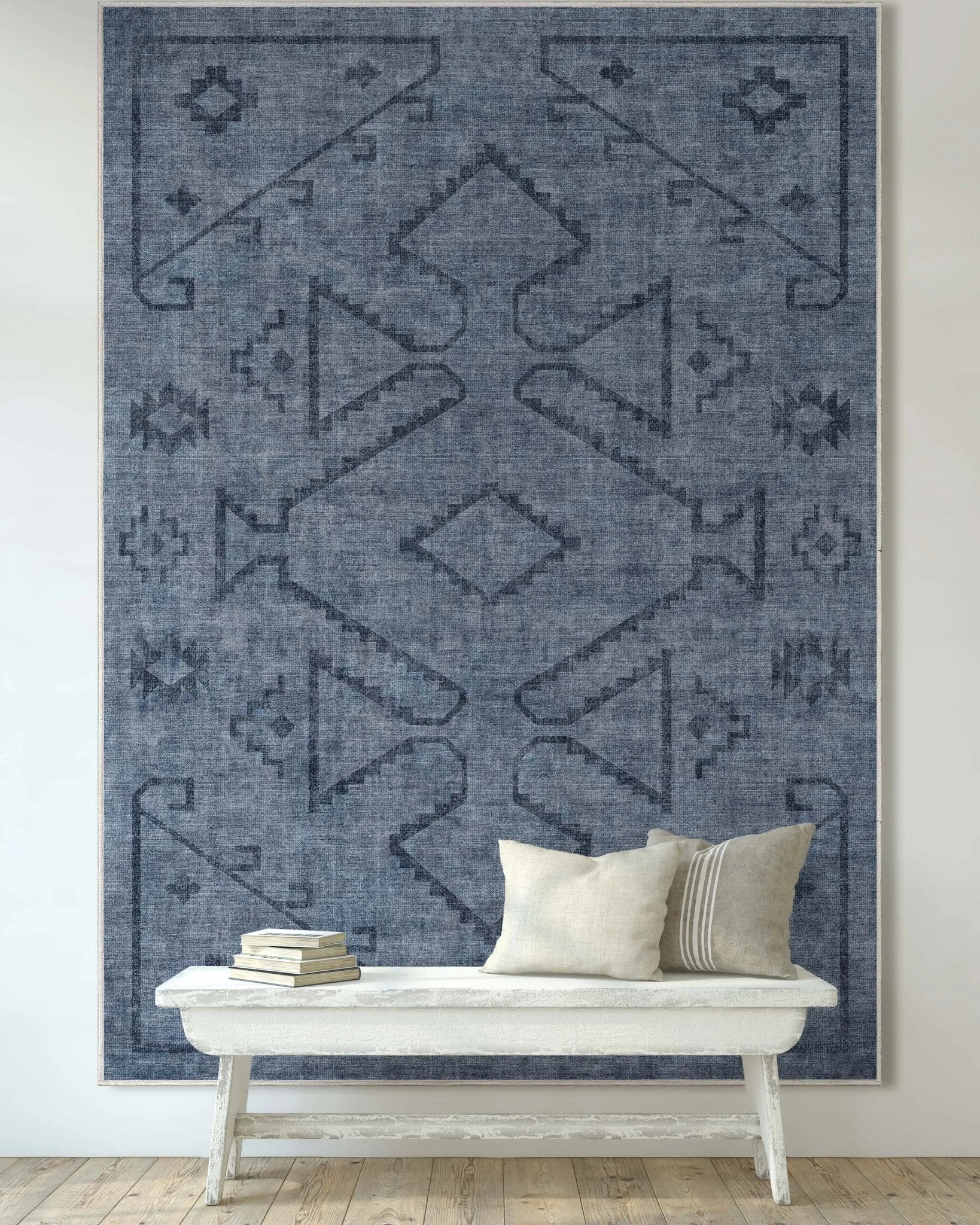 Bottineau Distressed Southwestern Flat-Weave Rug、mySite、gigharbornorthrealestate