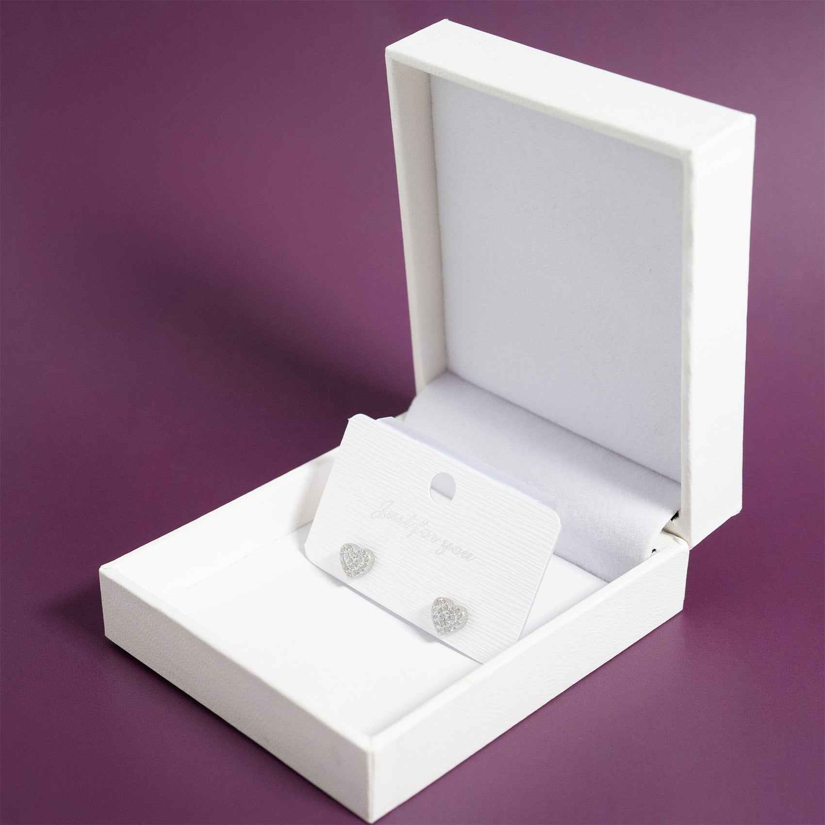 18K Gold PVD Stainless Steel Heart Stud Pave Stones Earrings / ERJ0079、mySite、dreamappss