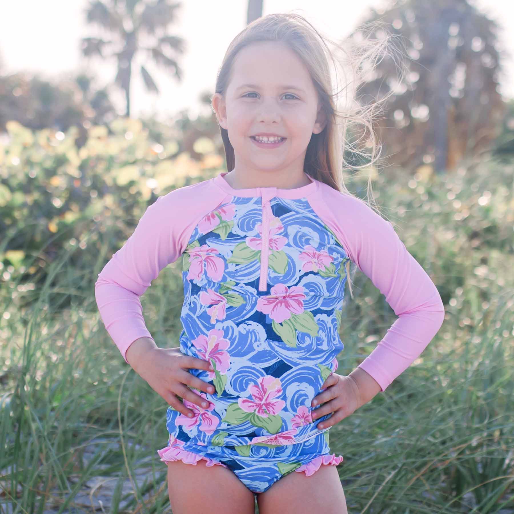  Two-Piece Long Sleeve Rash Guard with Front Zipper | Ohana、mySite、layawaytickets